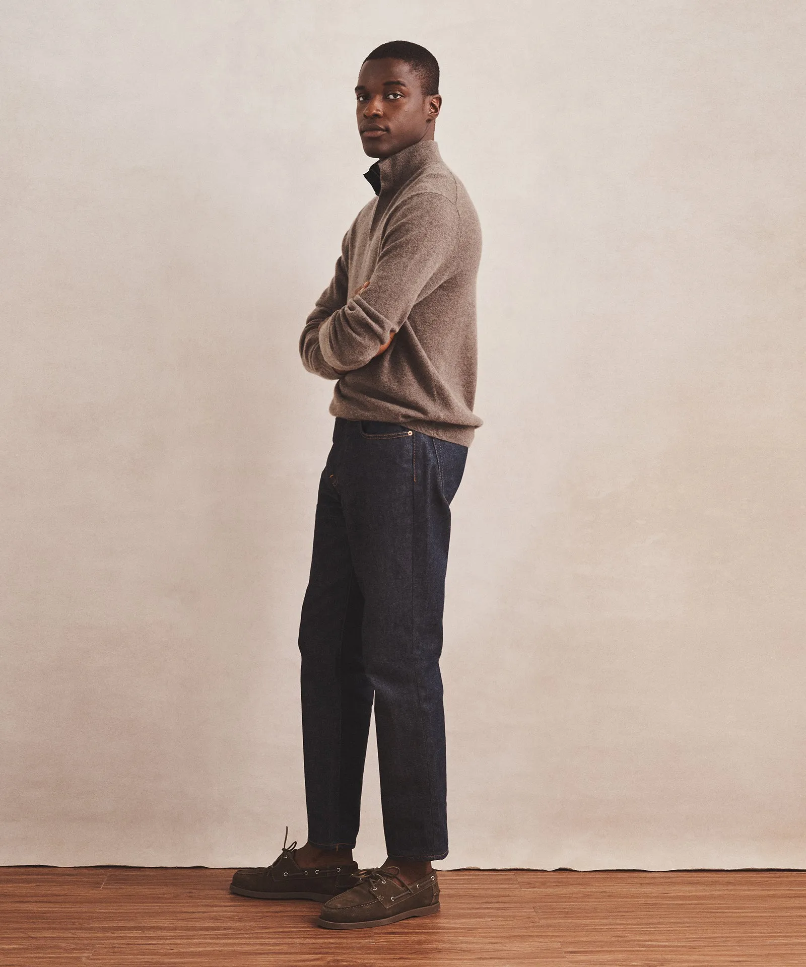 Signature Cashmere Quarter Button Down Sweater sold by NAADAM product image thumbnail 4