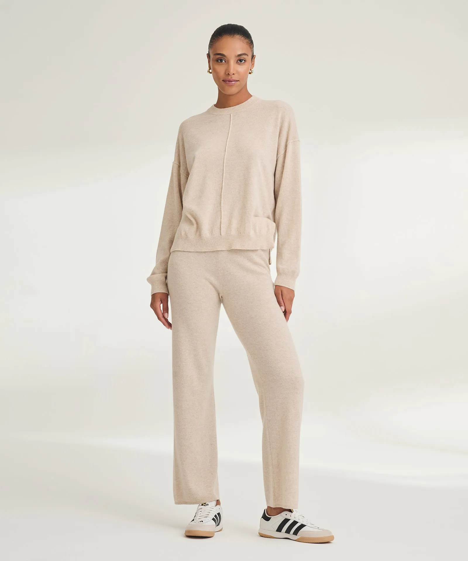 Signature Cashmere Crewneck Sweater with Pintucks sold by NAADAM product image thumbnail 3