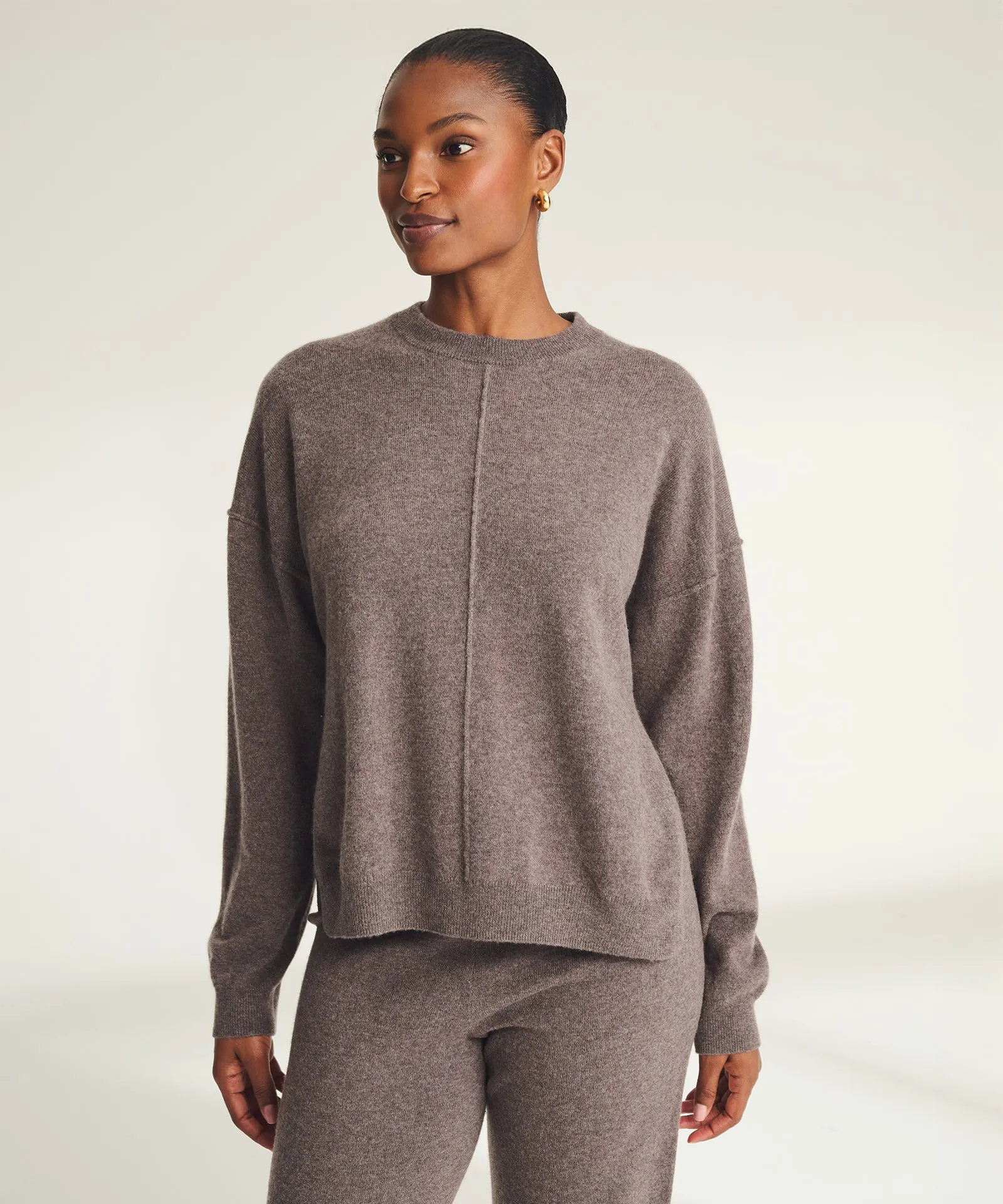 Signature Cashmere Crewneck Sweater with Pintucks sold by NAADAM product image thumbnail 4