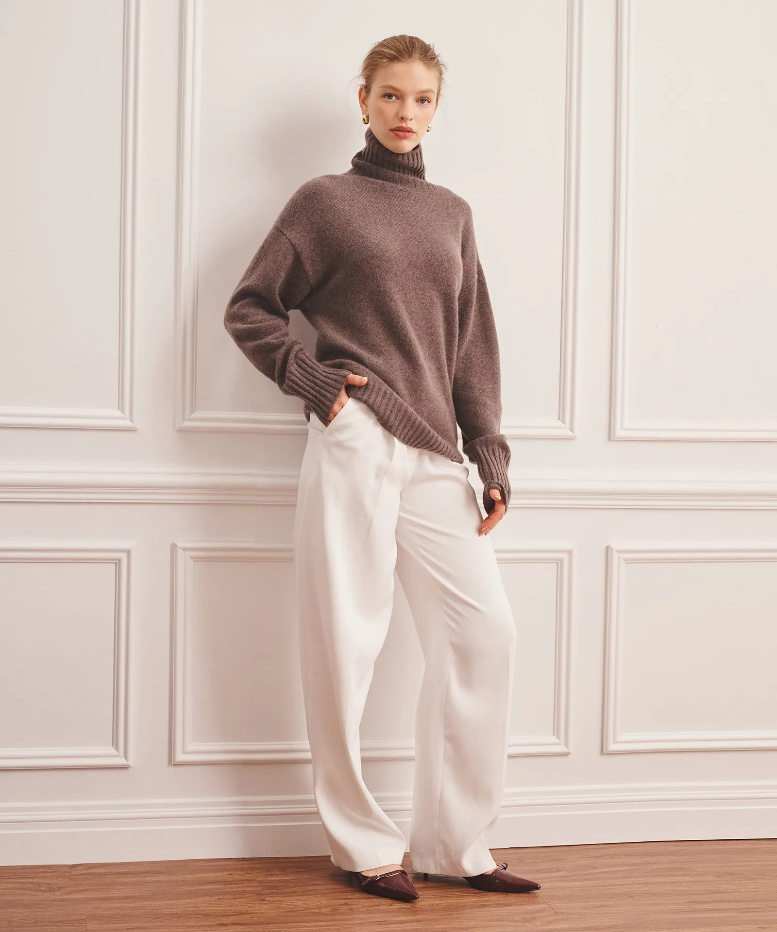 Luxe Cashmere Turtleneck Sweater sold by NAADAM product image thumbnail 3
