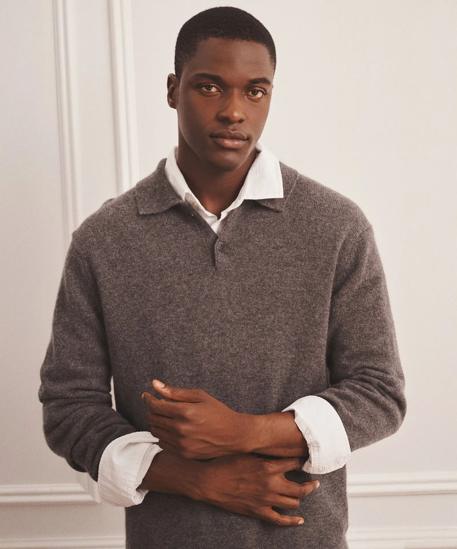 Luxe Cashmere Polo Sweater sold by NAADAM