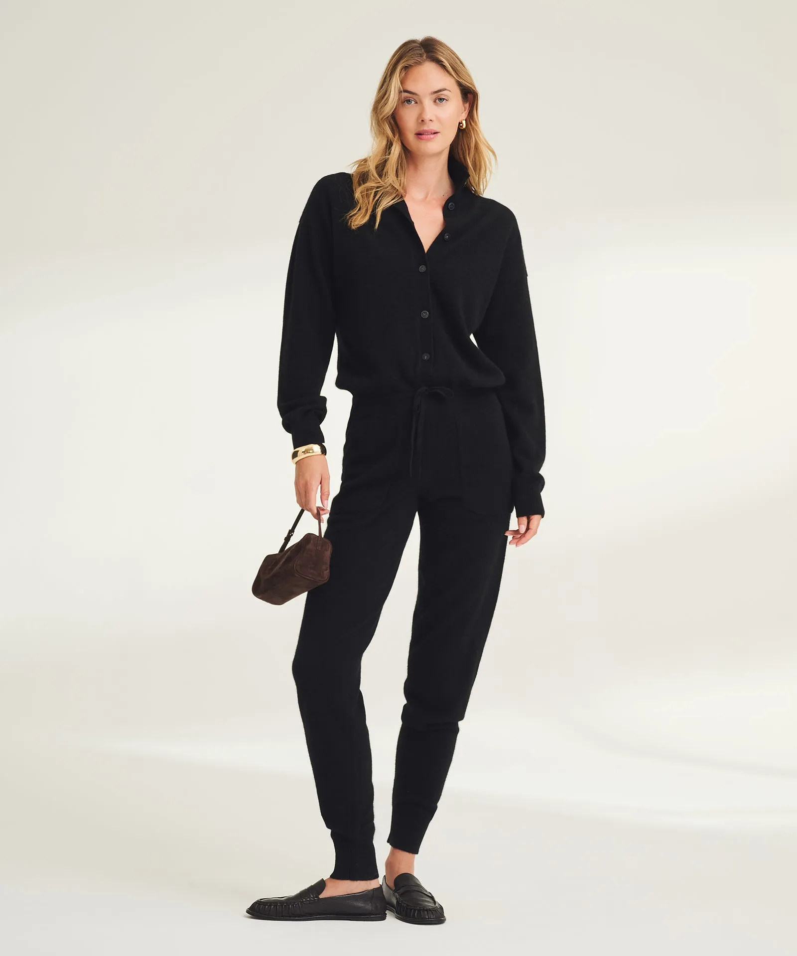 Signature Cashmere Button Down Jumpsuit sold by NAADAM product image thumbnail 5