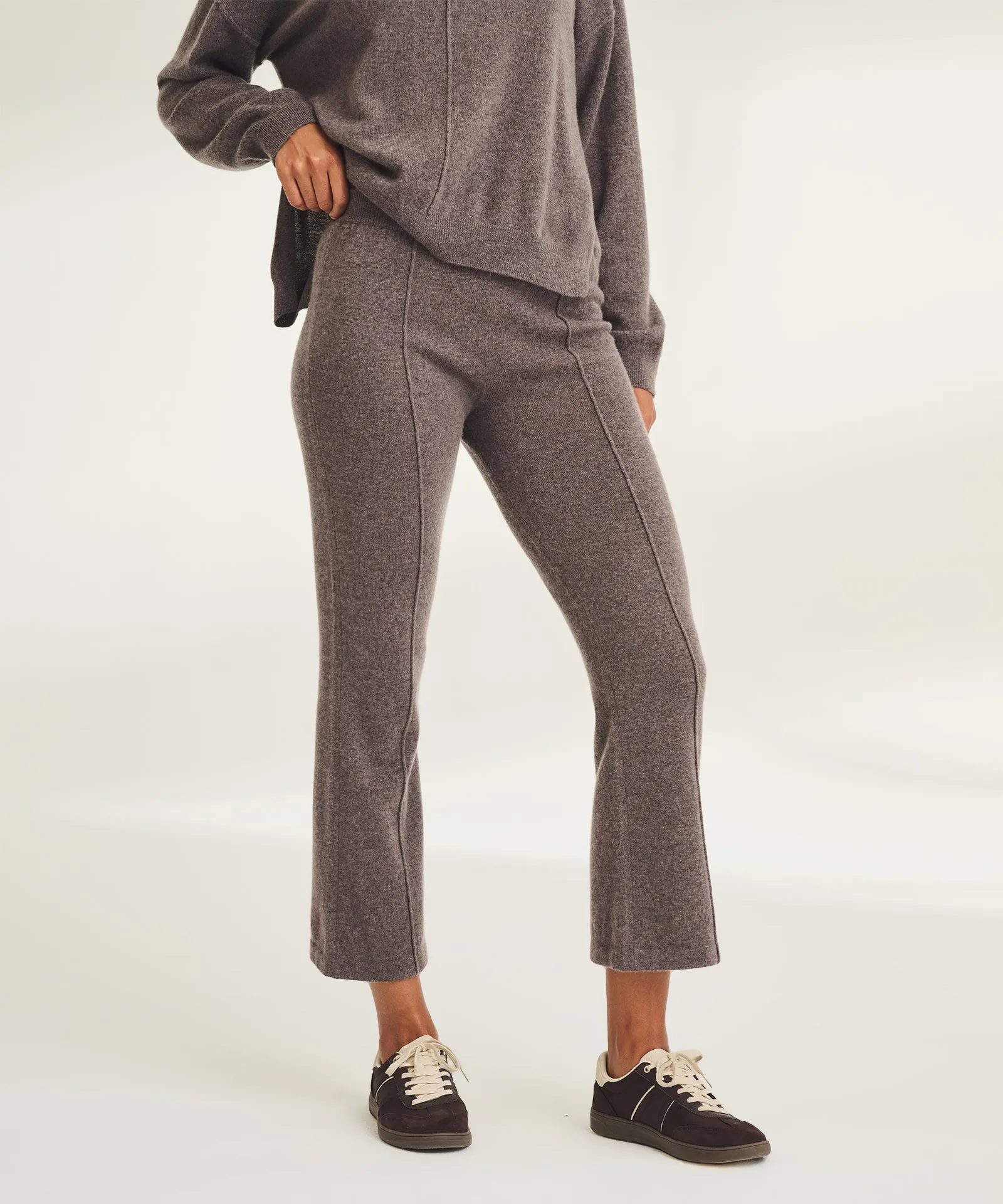Signature Cashmere Cropped Pant with Pintucks sold by NAADAM