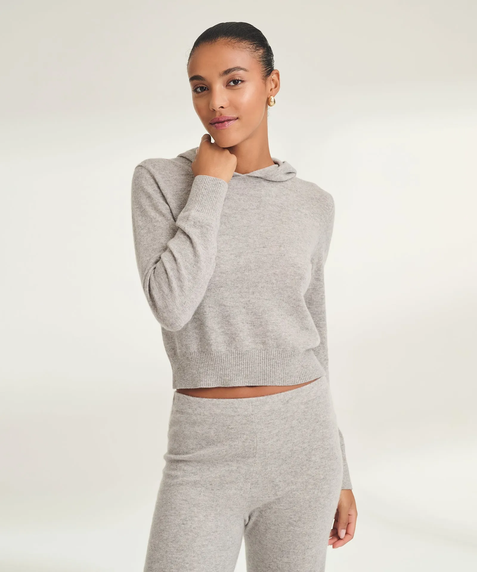 Signature Cashmere Cropped Hoodie sold by NAADAM