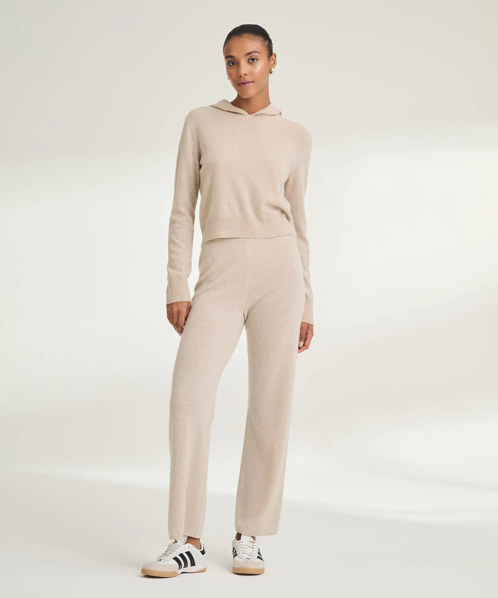 Signature Cashmere Cropped Hoodie sold by NAADAM product image thumbnail 5