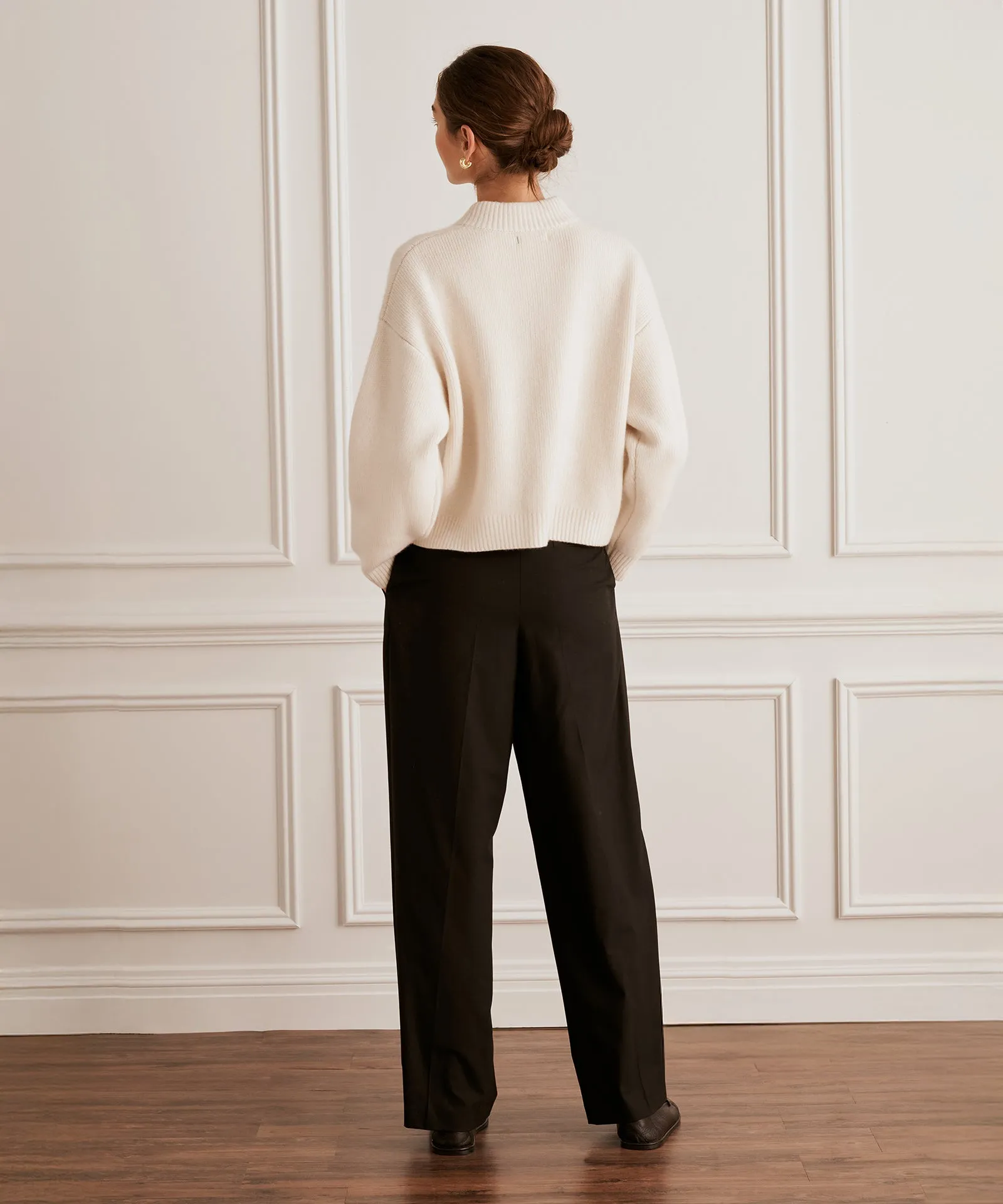 Ultra Luxe Cashmere High Neck Cardigan sold by NAADAM product image thumbnail 5