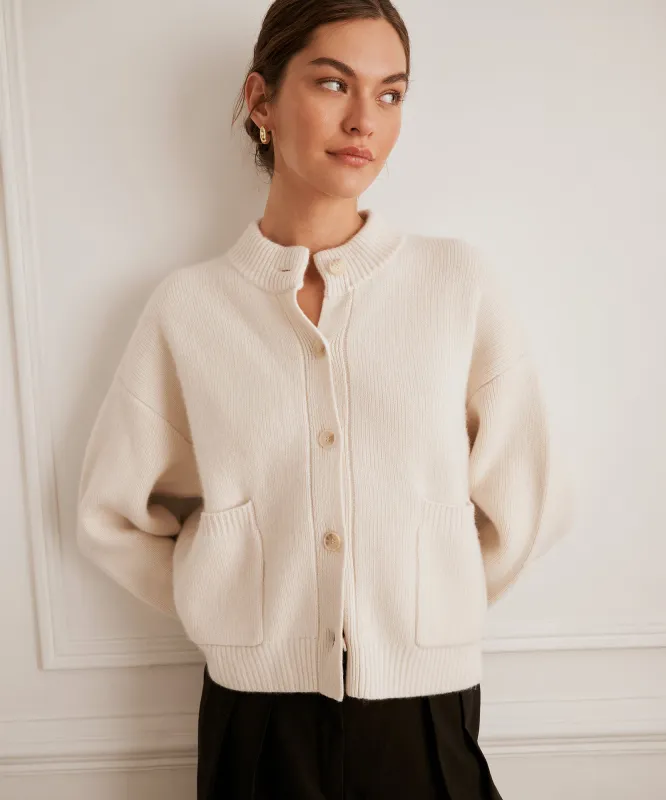 Ultra Luxe Cashmere High Neck Cardigan sold by NAADAM