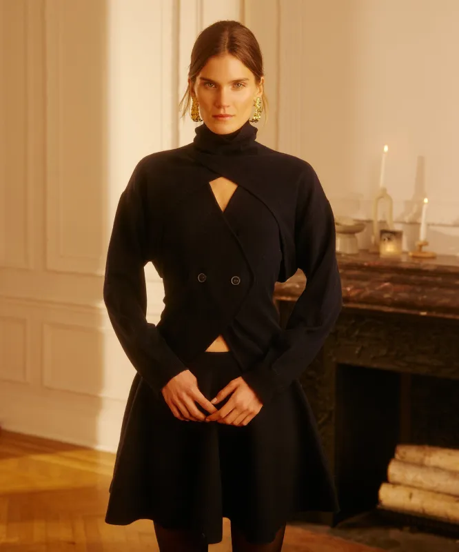 Cashmino Vest Set with Reversible Bolero sold by NAADAM