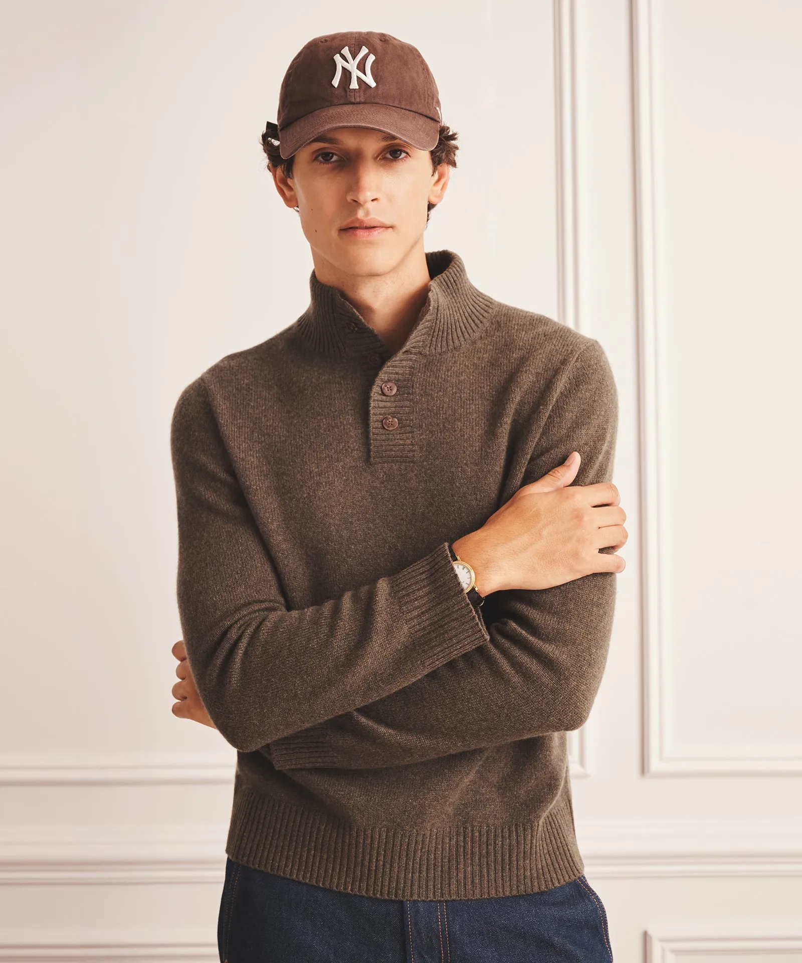 Luxe Cashmere Button Pullover Sweater sold by NAADAM product image thumbnail 4