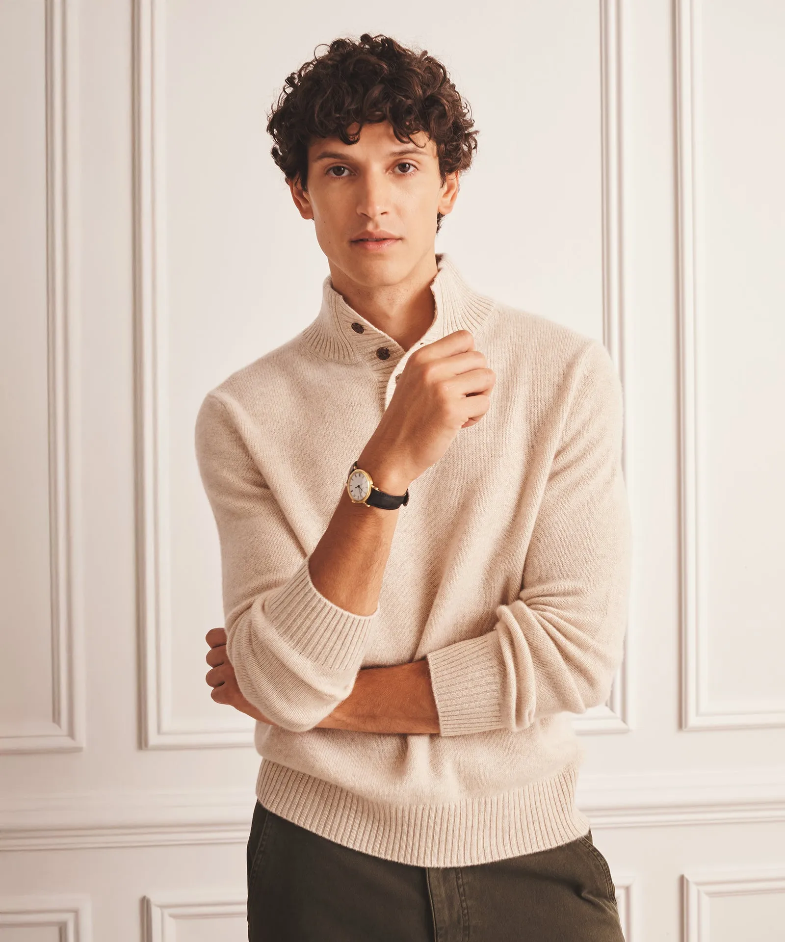 Luxe Cashmere Button Pullover Sweater sold by NAADAM product image thumbnail 2