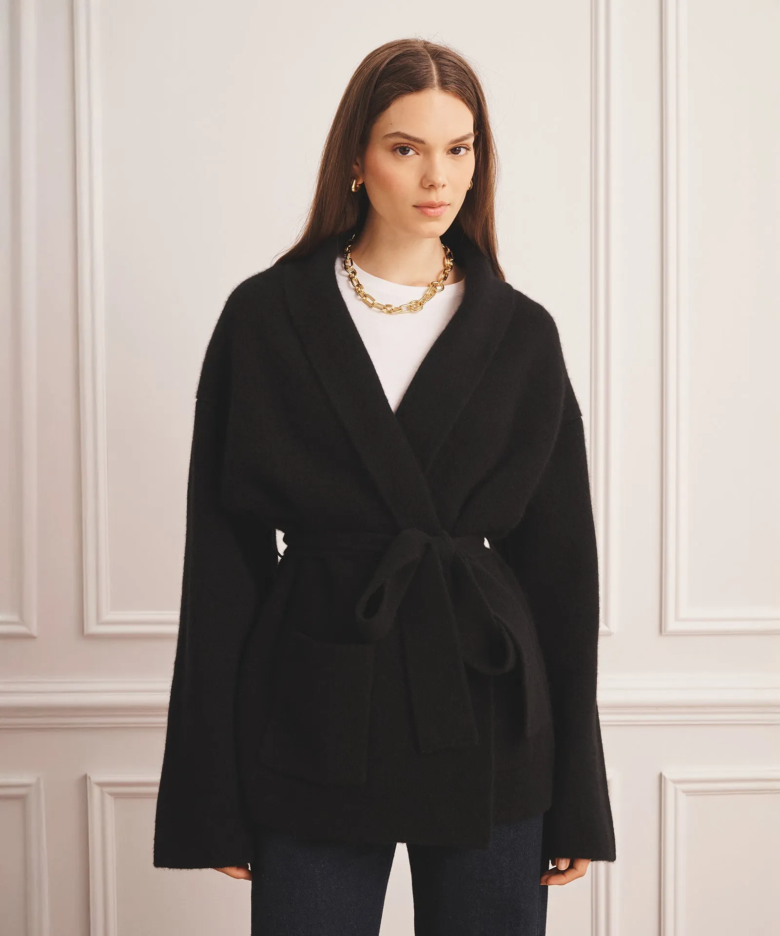 Super Luxe Cashmere Double Faced Shawl Collar Jacket sold by NAADAM product image thumbnail 2
