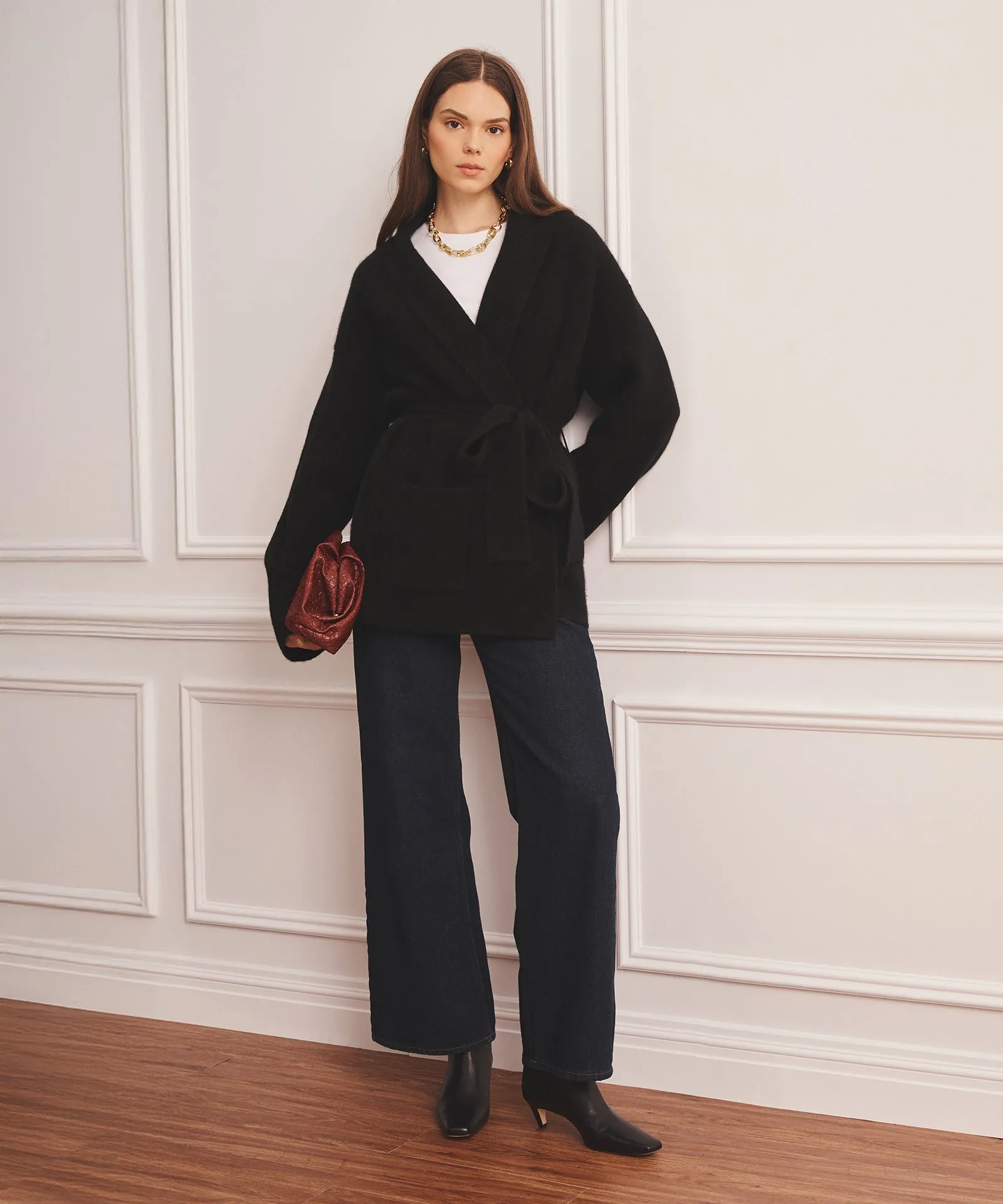 Super Luxe Cashmere Double Faced Shawl Collar Jacket sold by NAADAM product image thumbnail 4