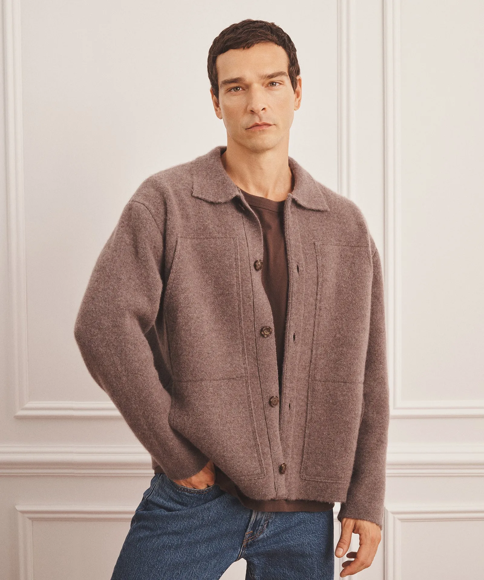 Super Luxe Cashmere Double Faced Utility Jacket sold by NAADAM product image thumbnail 2