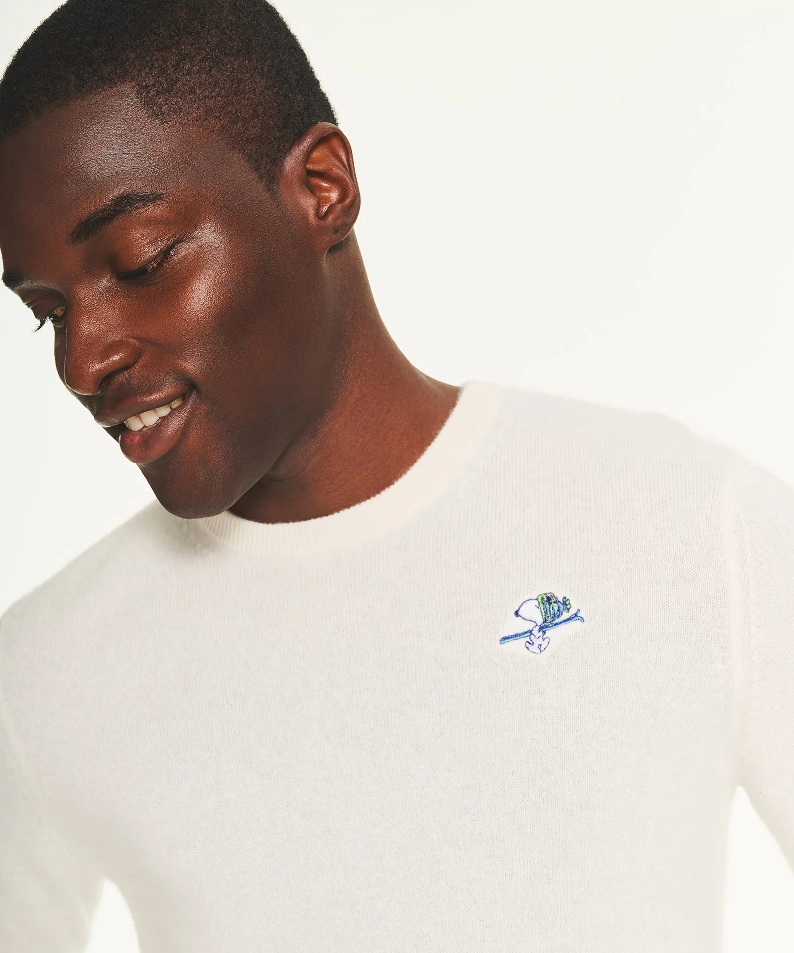 Men's Ski Snoopy Cashmere Sweater sold by NAADAM