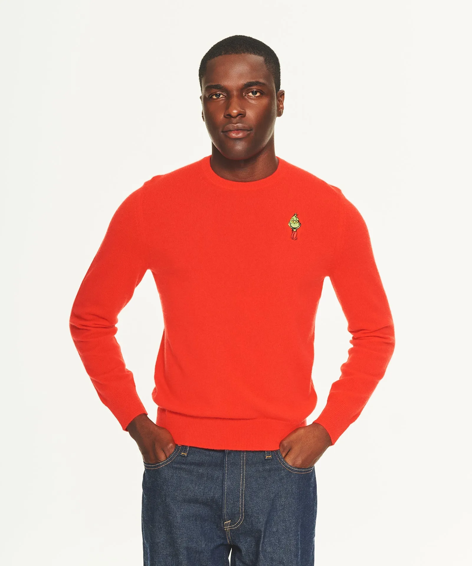 Men's Dr. Seuss Cozy Grinch Cashmere Holiday Sweater sold by NAADAM product image thumbnail 2