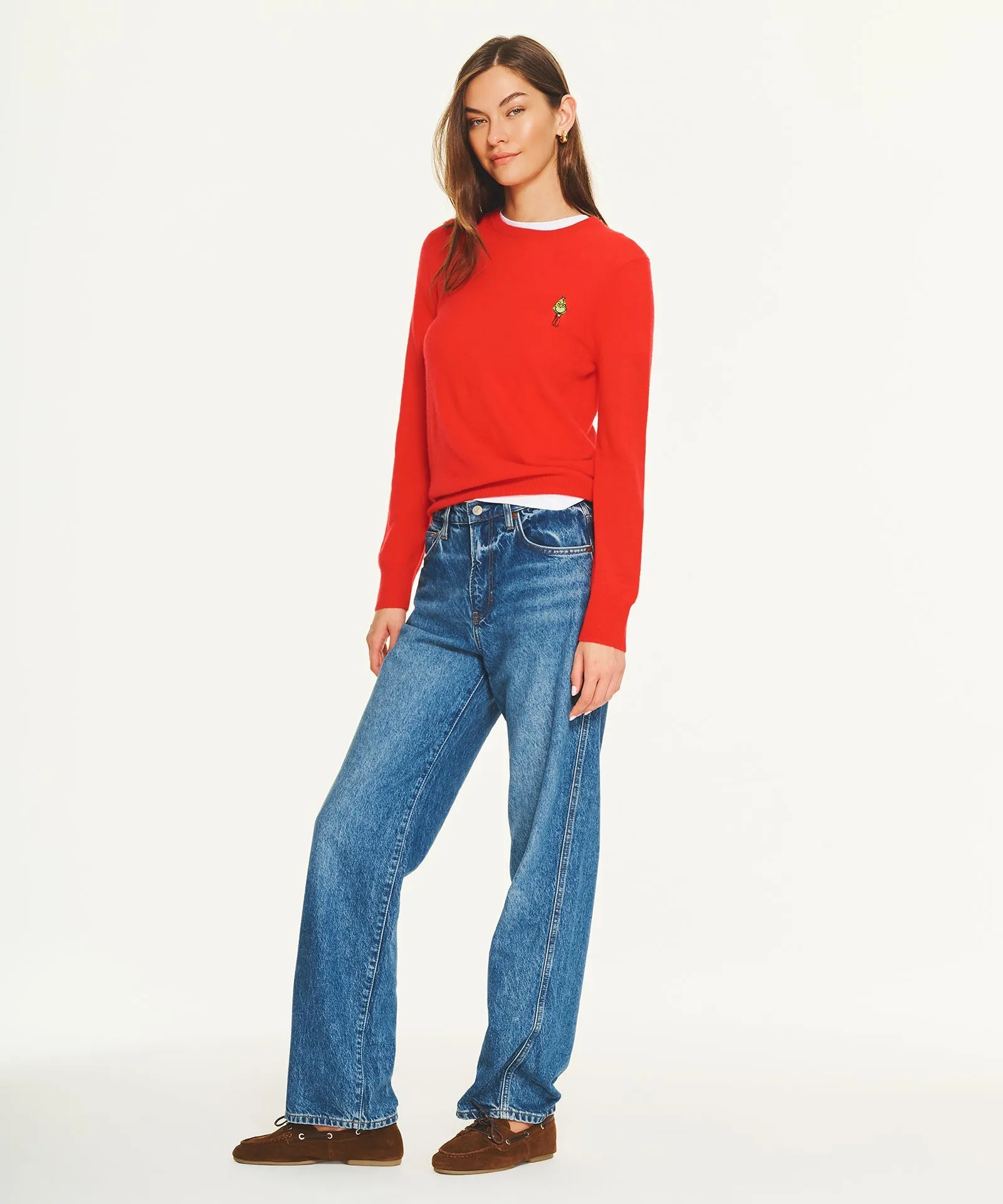 Women's Dr. Seuss Cozy Grinch Cashmere Holiday Sweater sold by NAADAM product image thumbnail 4