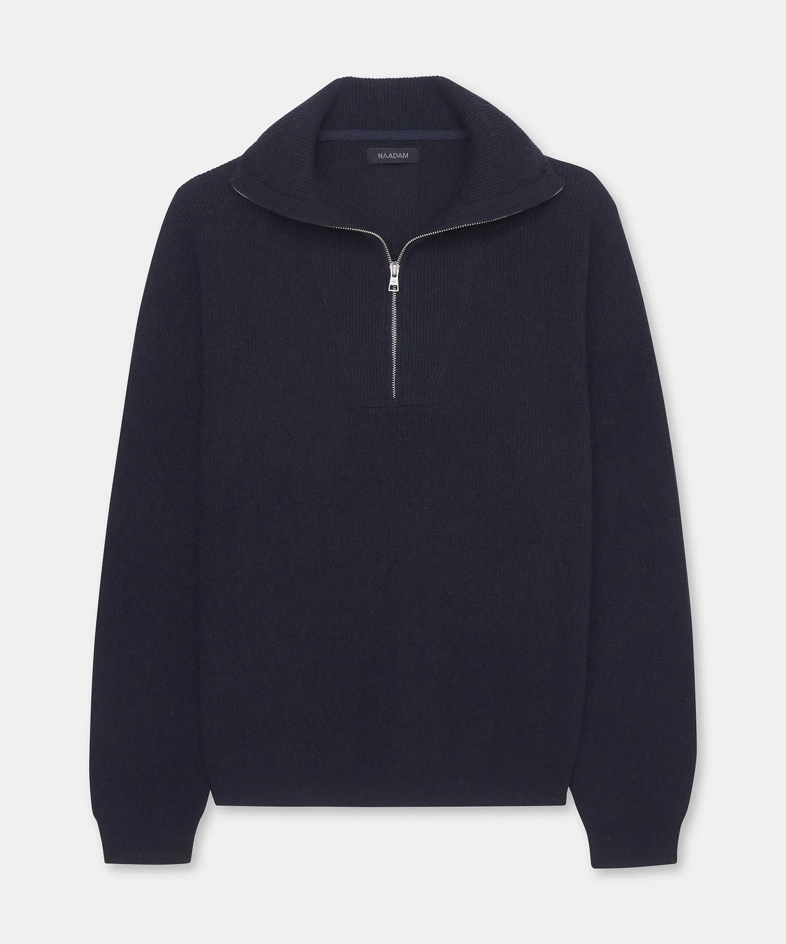 Cashmino Ribbed Quarter Zip Sweater sold by NAADAM product image thumbnail 4