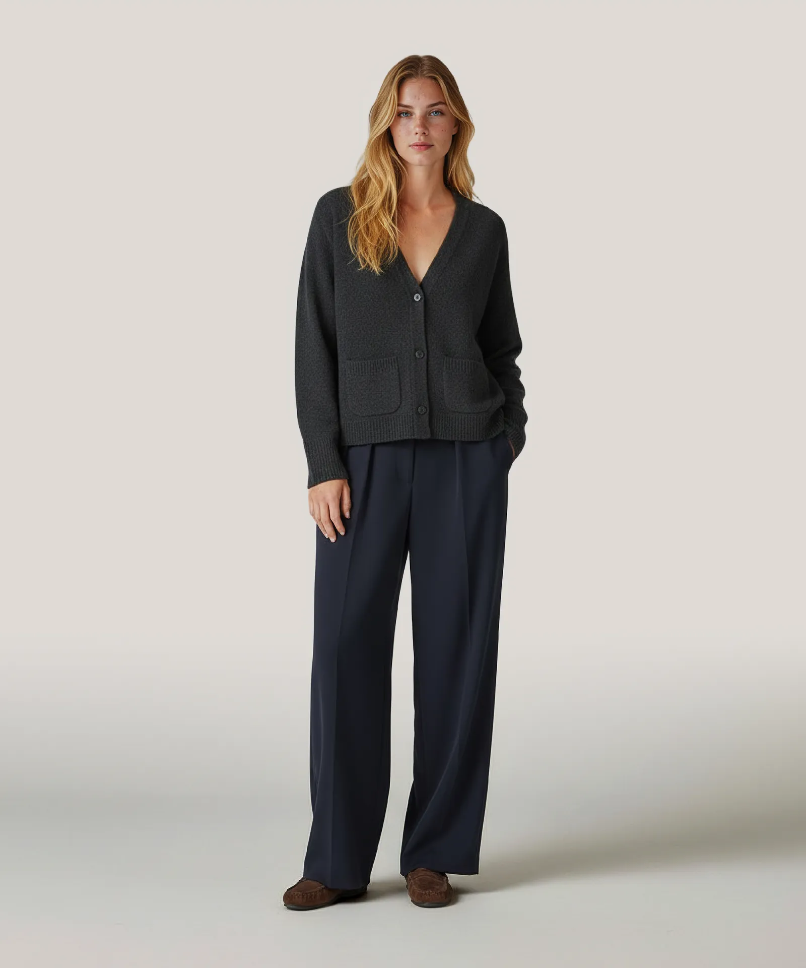 Super Luxe Cashmino Slim Cardigan sold by NAADAM