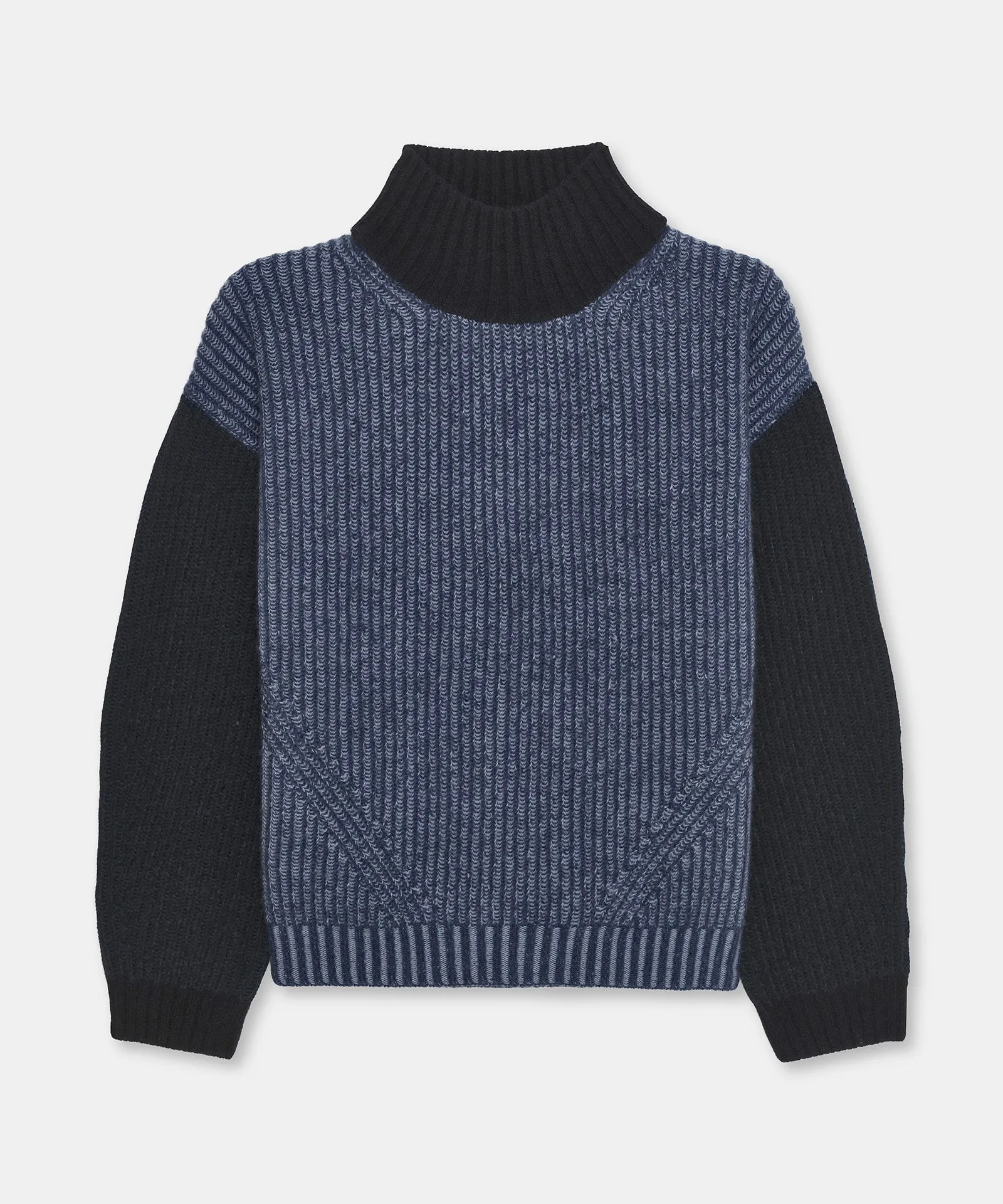 Super Luxe Cashmino Colorblock Turtleneck Sweater sold by NAADAM product image thumbnail 2