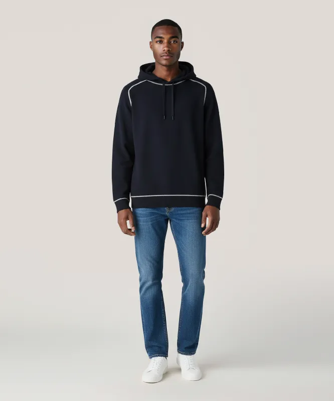 Cashmino Hoodie with Contrast Trim sold by NAADAM