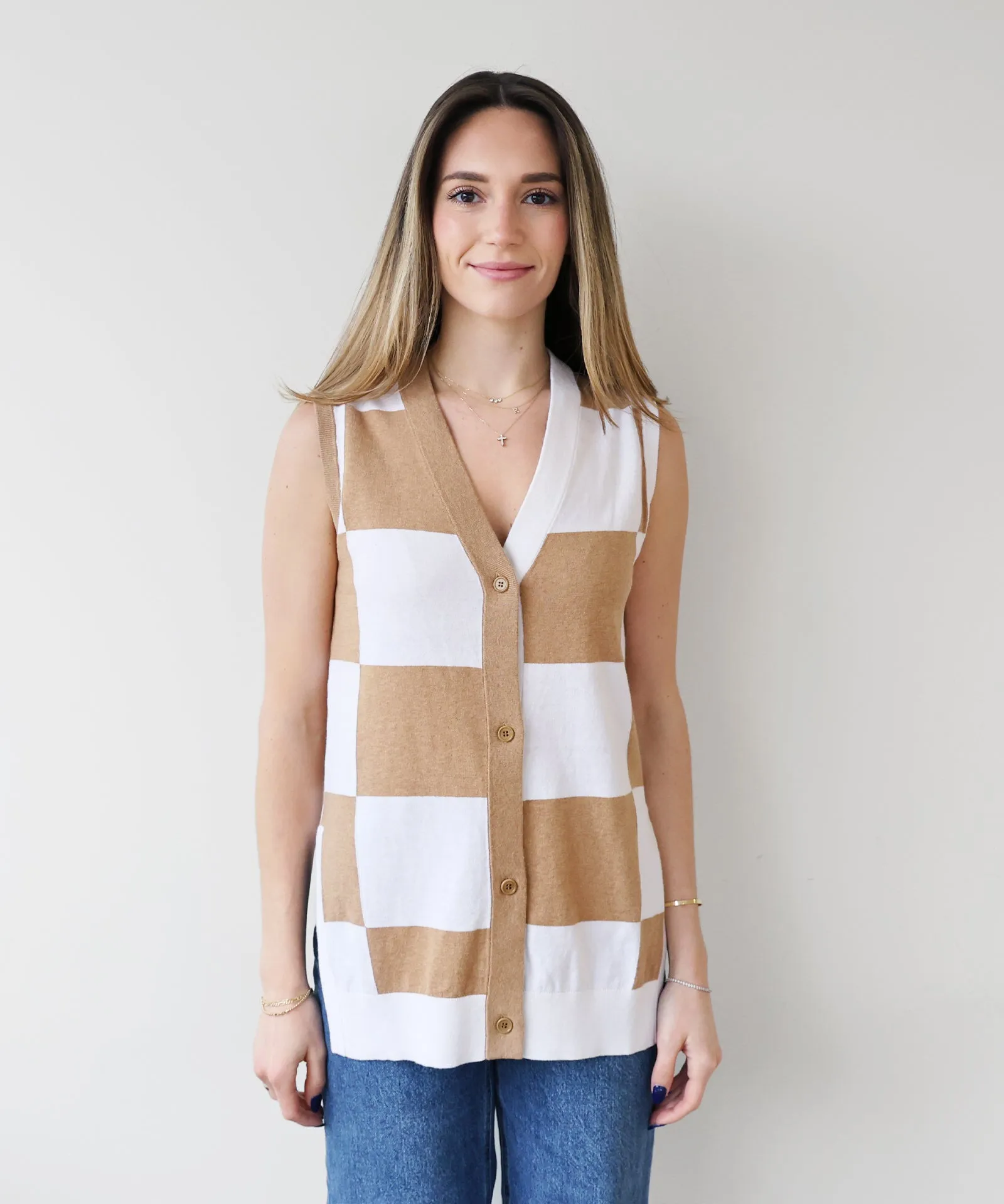 Cotton Cashmere Sleeveless Cardigan sold by Naadam product image thumbnail 4