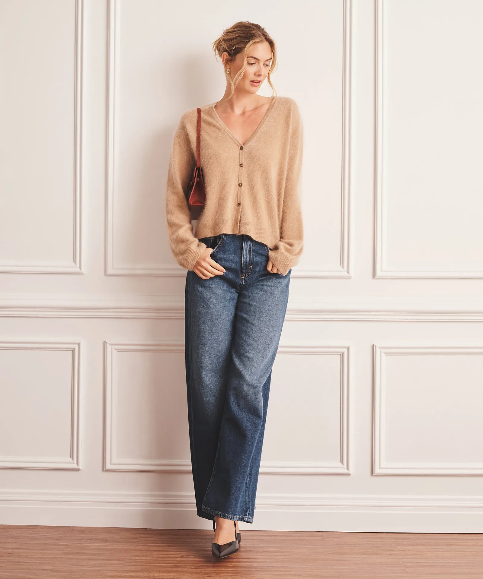 Brushed Luxe Cashmere Cardigan sold by NAADAM product image thumbnail 4