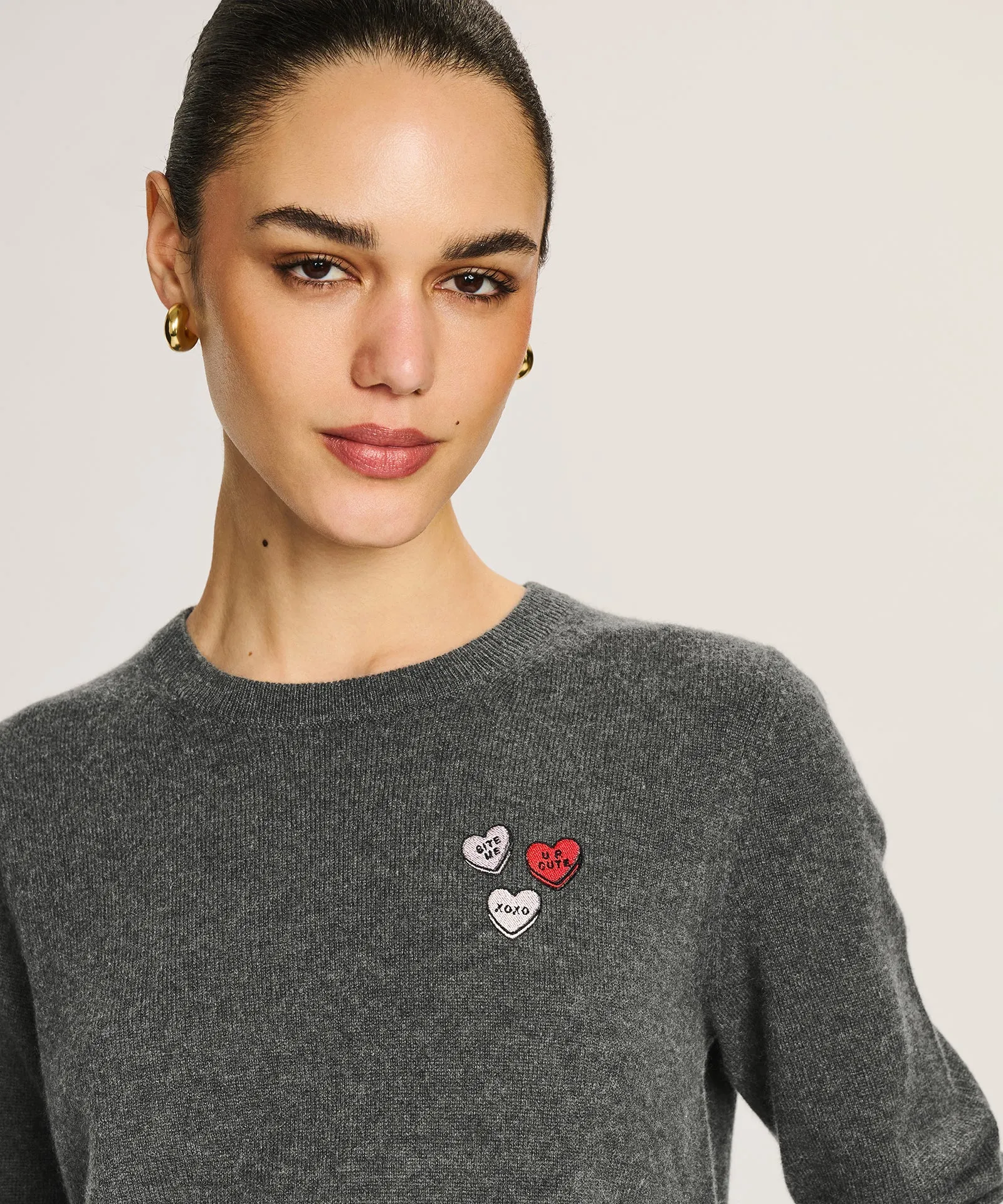 Women's Candy Hearts Cashmere Sweater sold by NAADAM