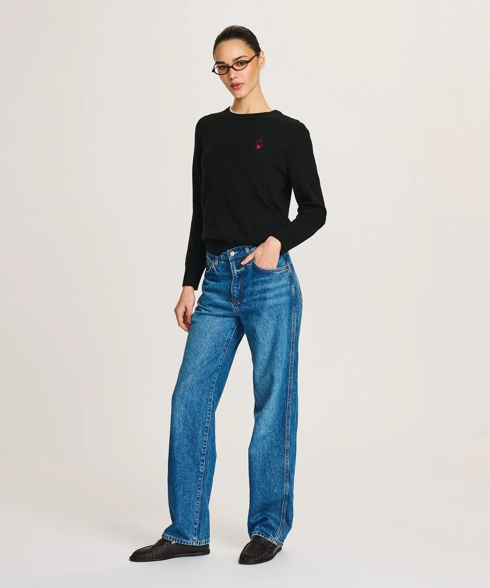 Women's Flaming Heart Cashmere Sweater sold by NAADAM product image thumbnail 3