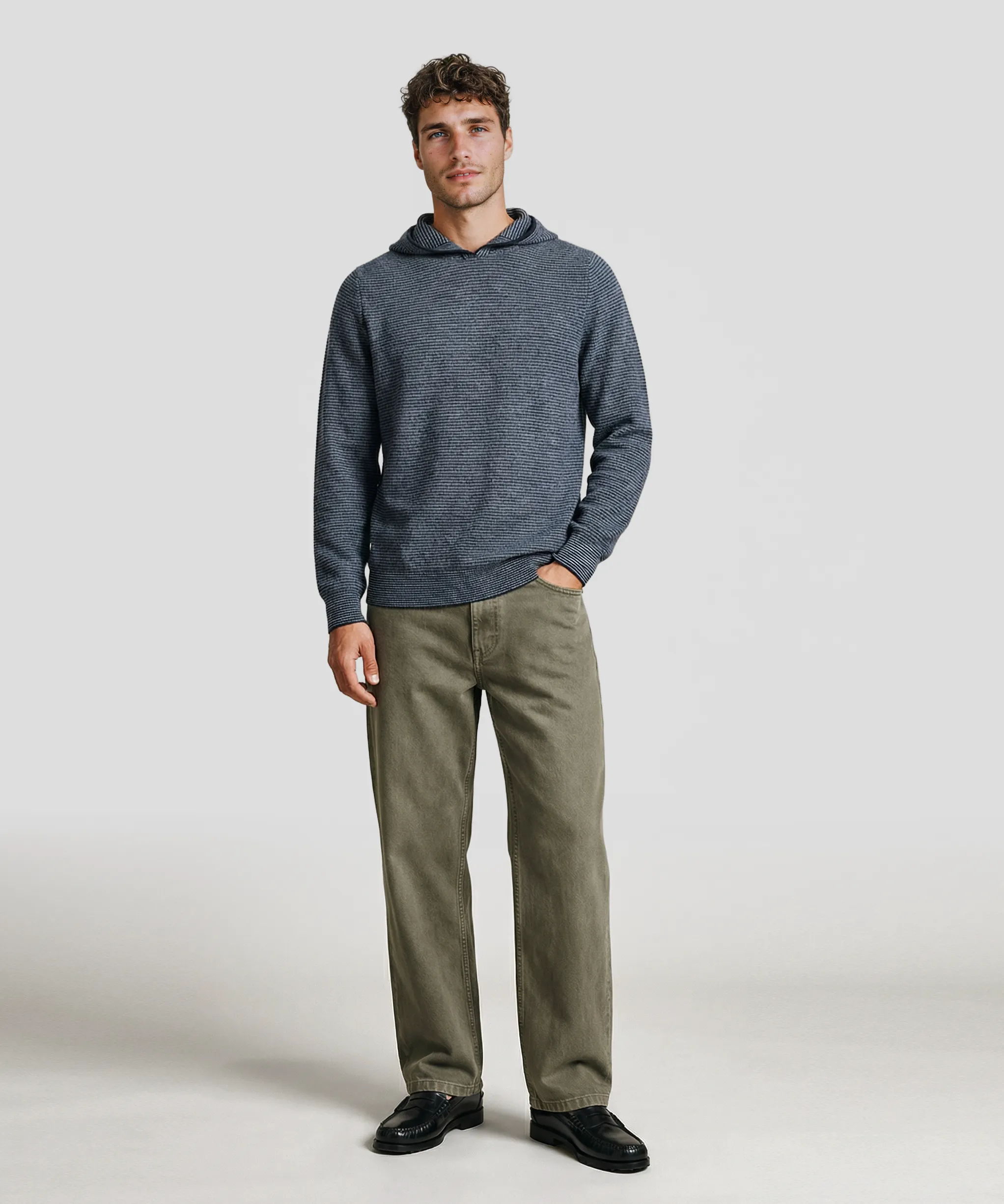 Cashmere Striped Hoodie sold by NAADAM product image thumbnail 2