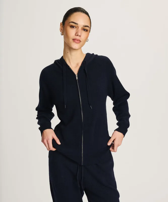 Signature Cashmere Zip Up Hoodie sold by NAADAM