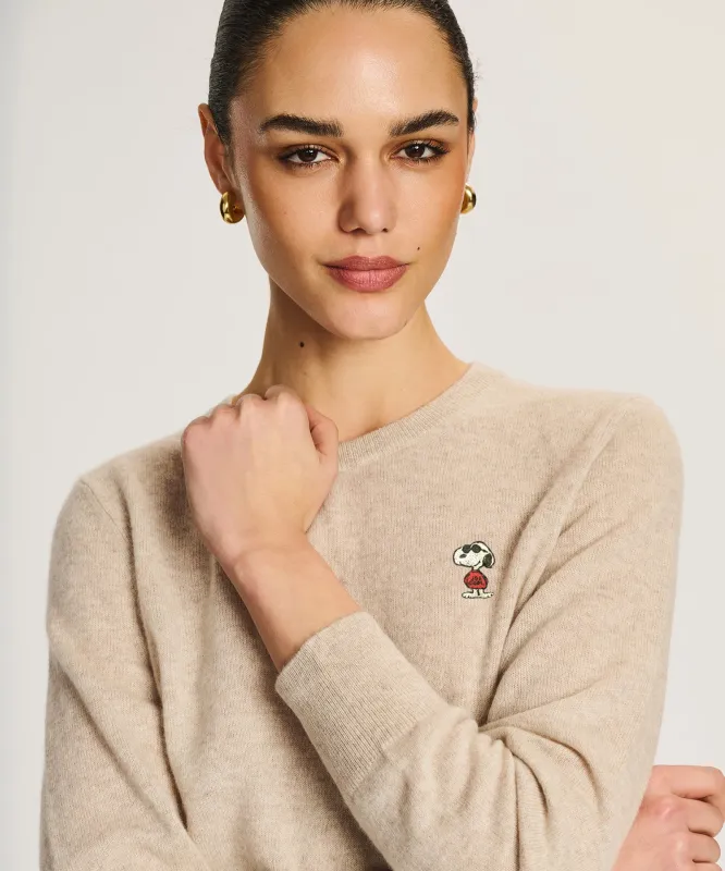 Women's Joe Cool Snoopy Cashmere Sweater made by NAADAM