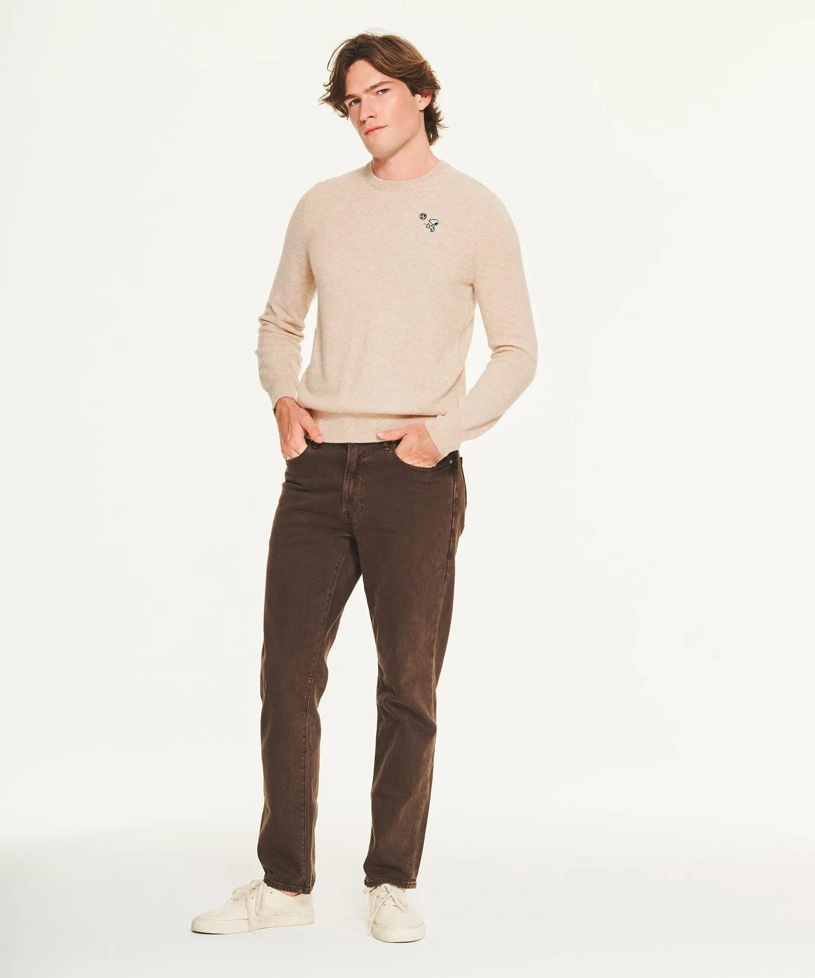 Men's Soccer Snoopy Cashmere Sweater sold by NAADAM product image thumbnail 4