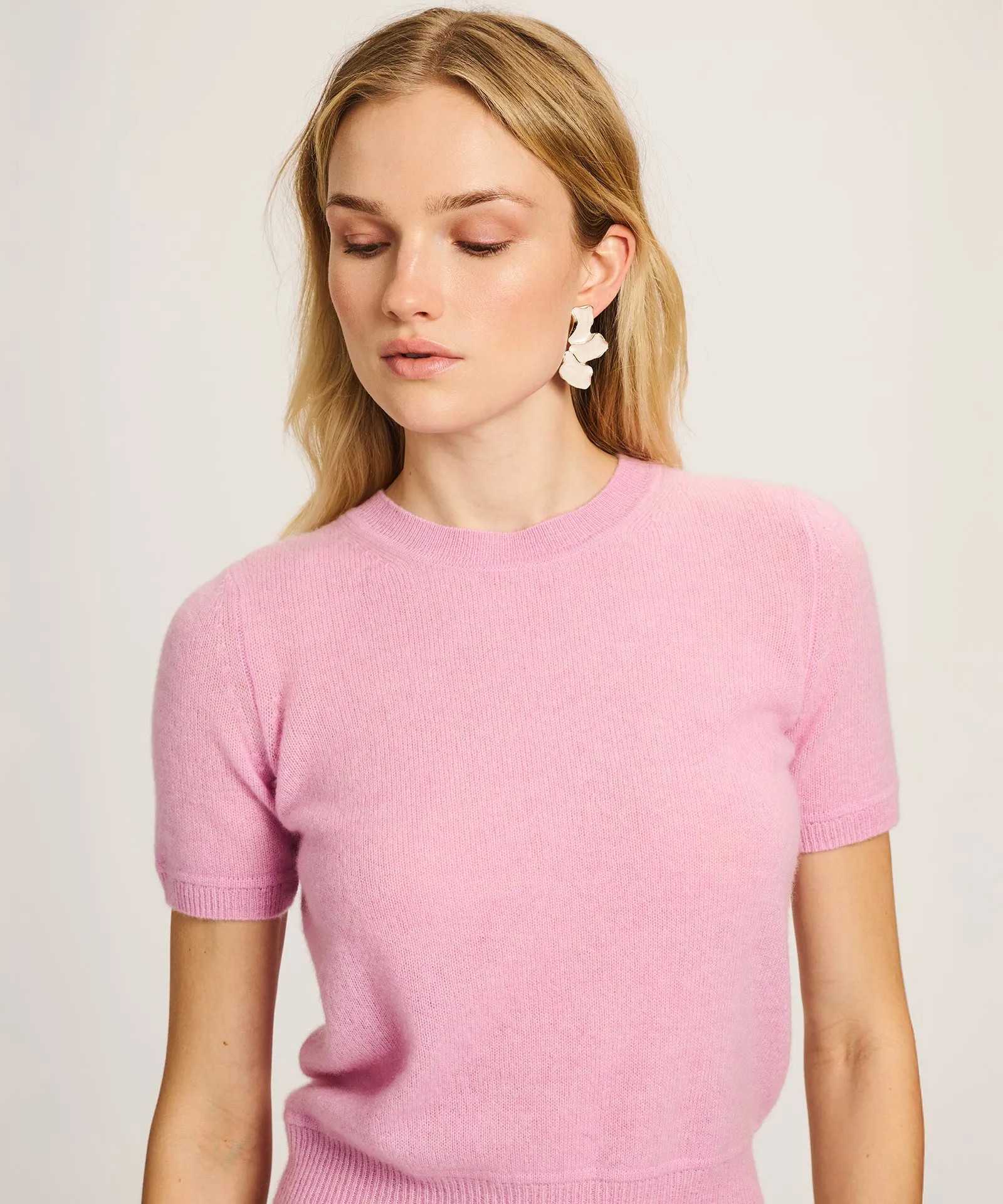Lightweight Cashmere Short Sleeve Sweater sold by NAADAM product image thumbnail 3