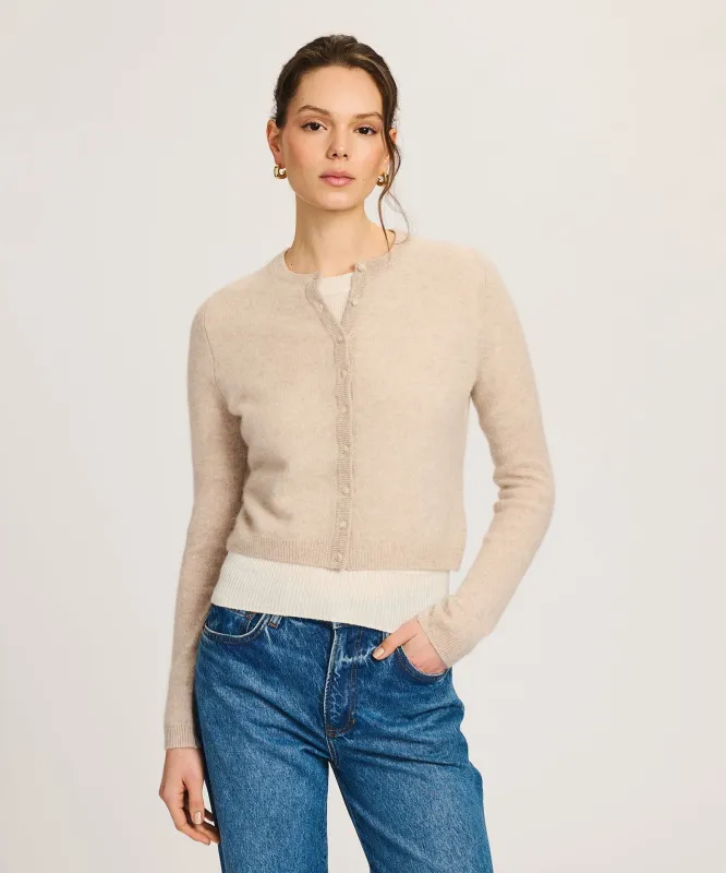 Lightweight Cashmere Cropped Cardigan made by NAADAM