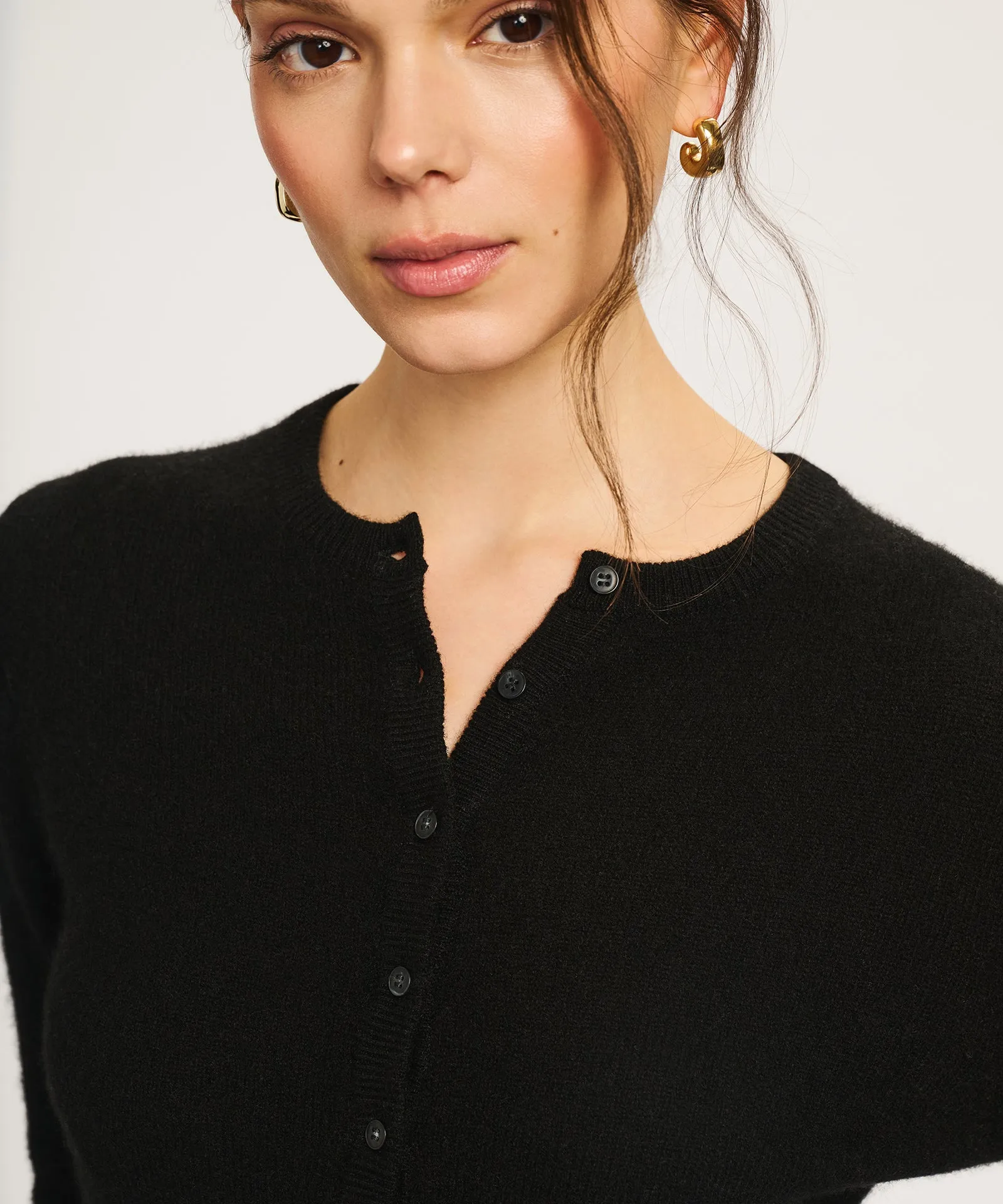 Lightweight Cashmere Cropped Cardigan sold by NAADAM product image thumbnail 3