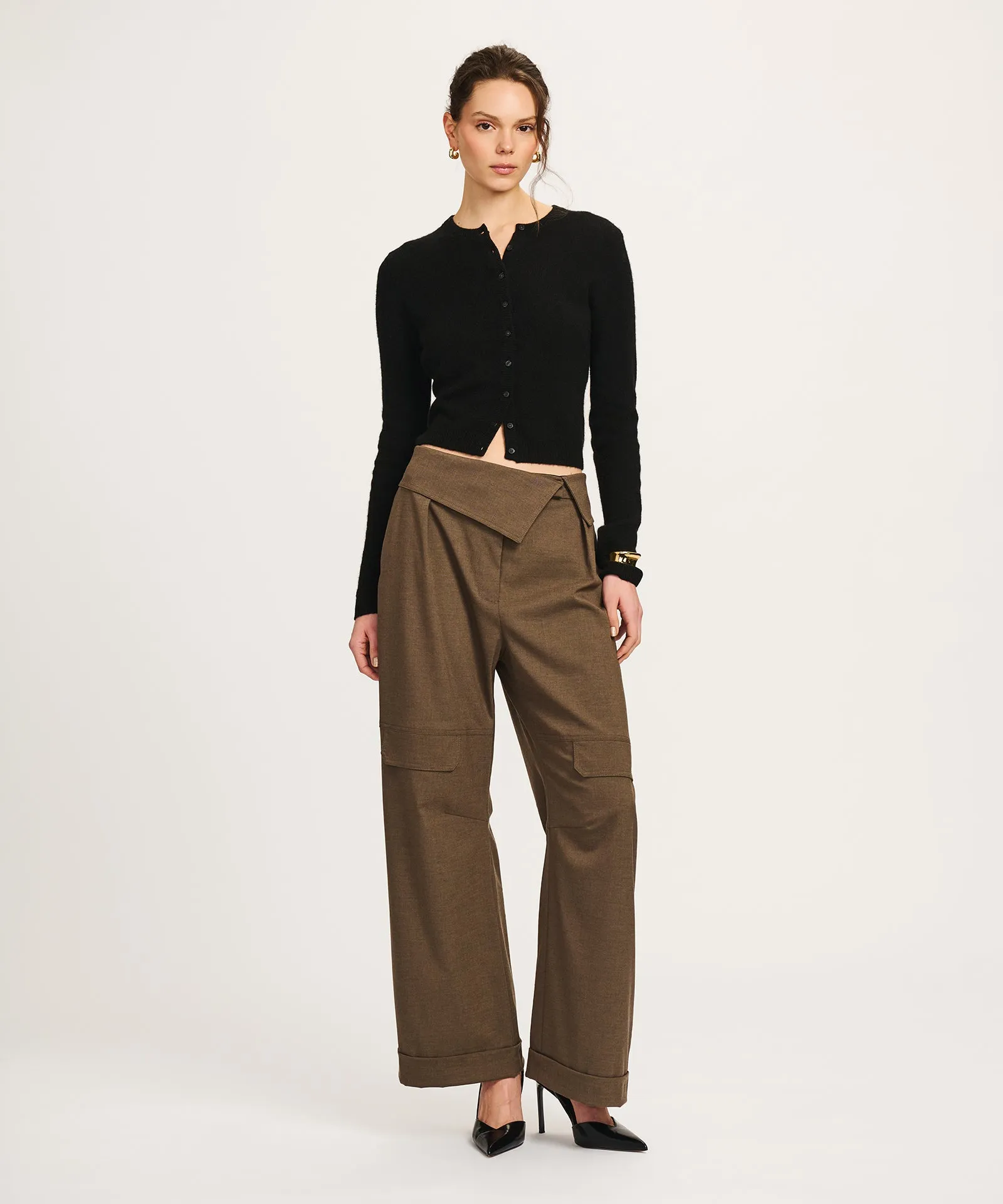 Lightweight Cashmere Cropped Cardigan sold by NAADAM product image thumbnail 4