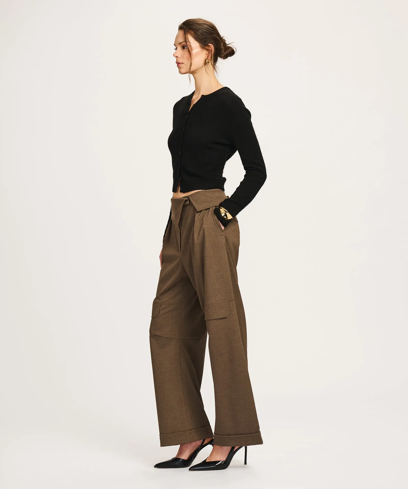 Lightweight Cashmere Cropped Cardigan sold by NAADAM product image thumbnail 5