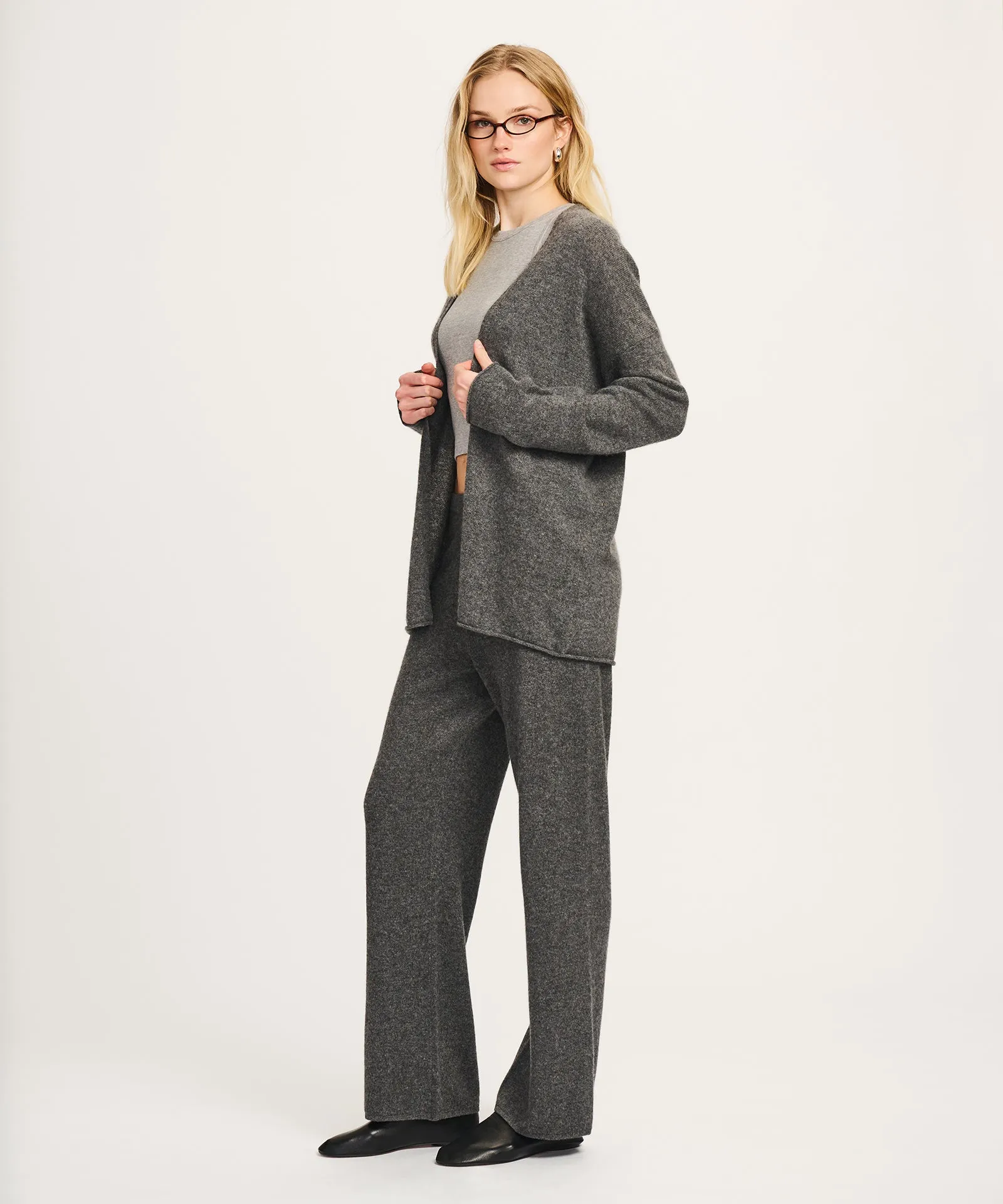 Lightweight Cashmere Open Front Cardigan sold by NAADAM product image thumbnail 4