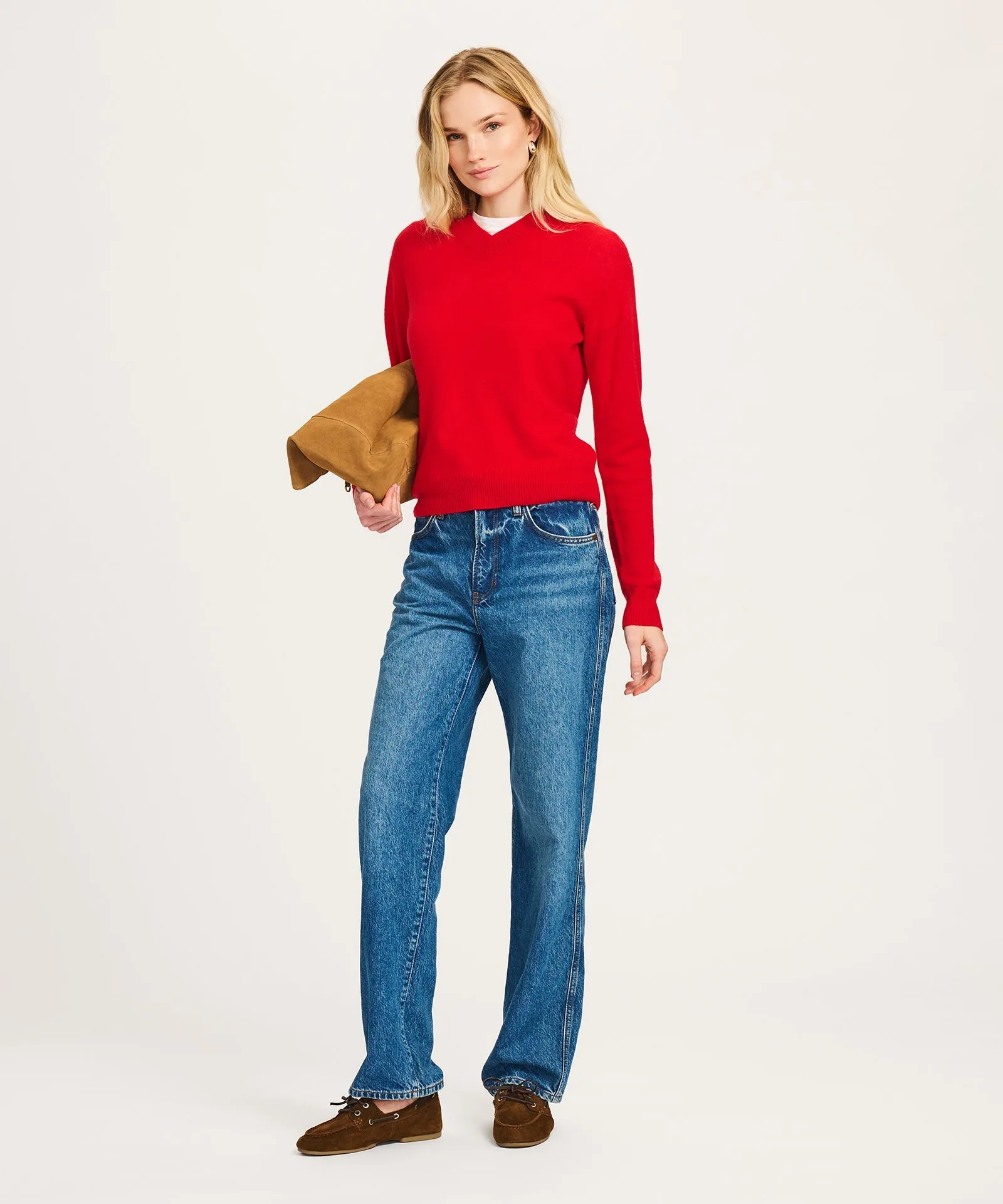 Lightweight Cashmere High V-Neck Pullover sold by NAADAM product image thumbnail 2