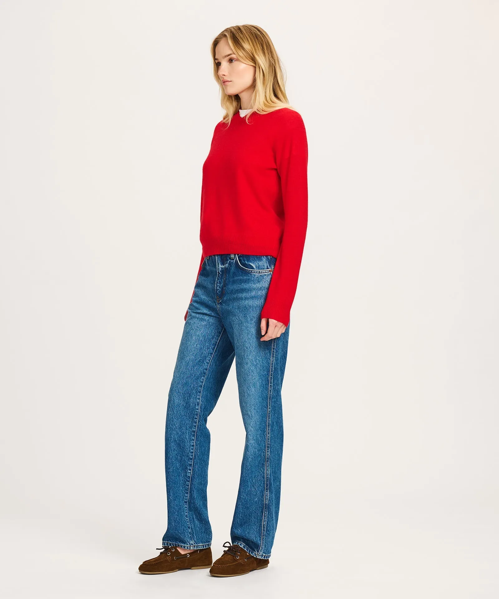 Lightweight Cashmere High V-Neck Pullover sold by NAADAM product image thumbnail 4