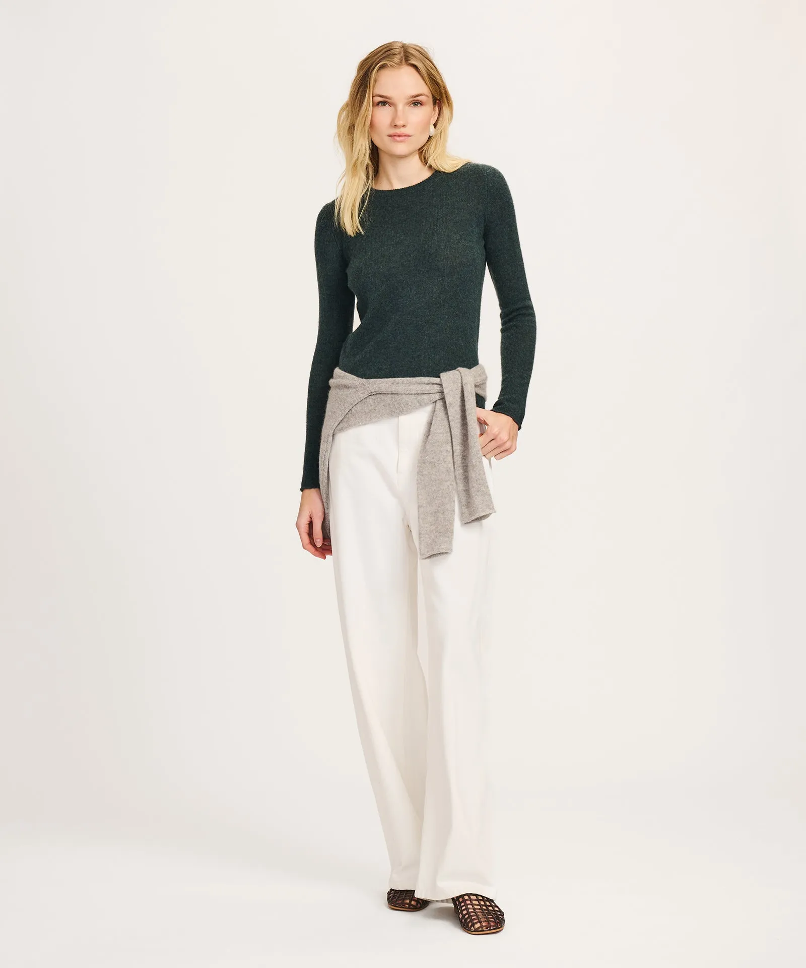 Featherweight Cashmere Slim Crewneck Sweater sold by NAADAM product image thumbnail 3