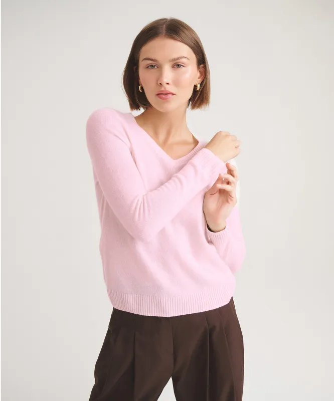 Basic Cashmere V-Neck Sweater  sold by NAADAM