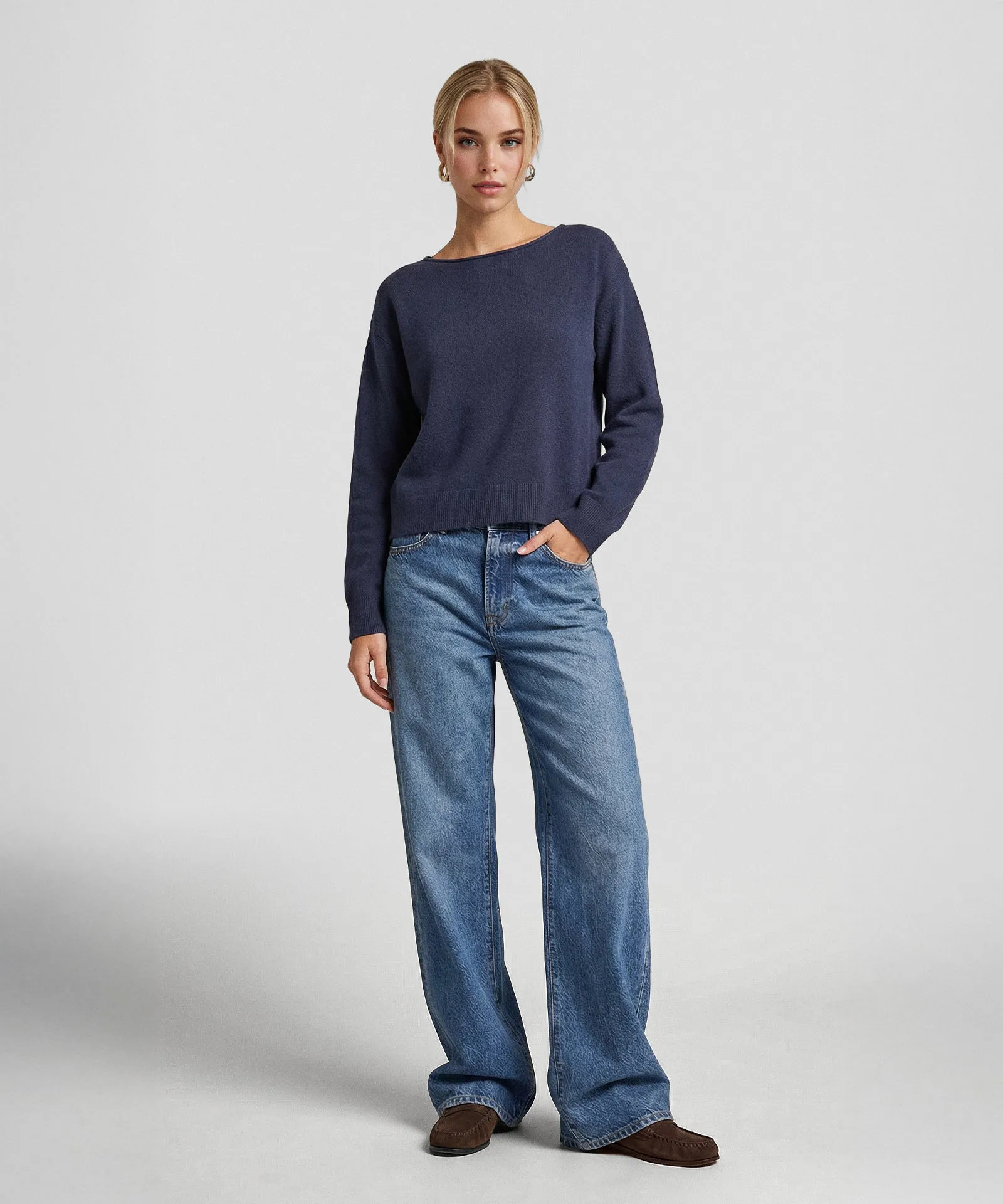 Basic Cashmere Boatneck Sweater sold by NAADAM product image thumbnail 3