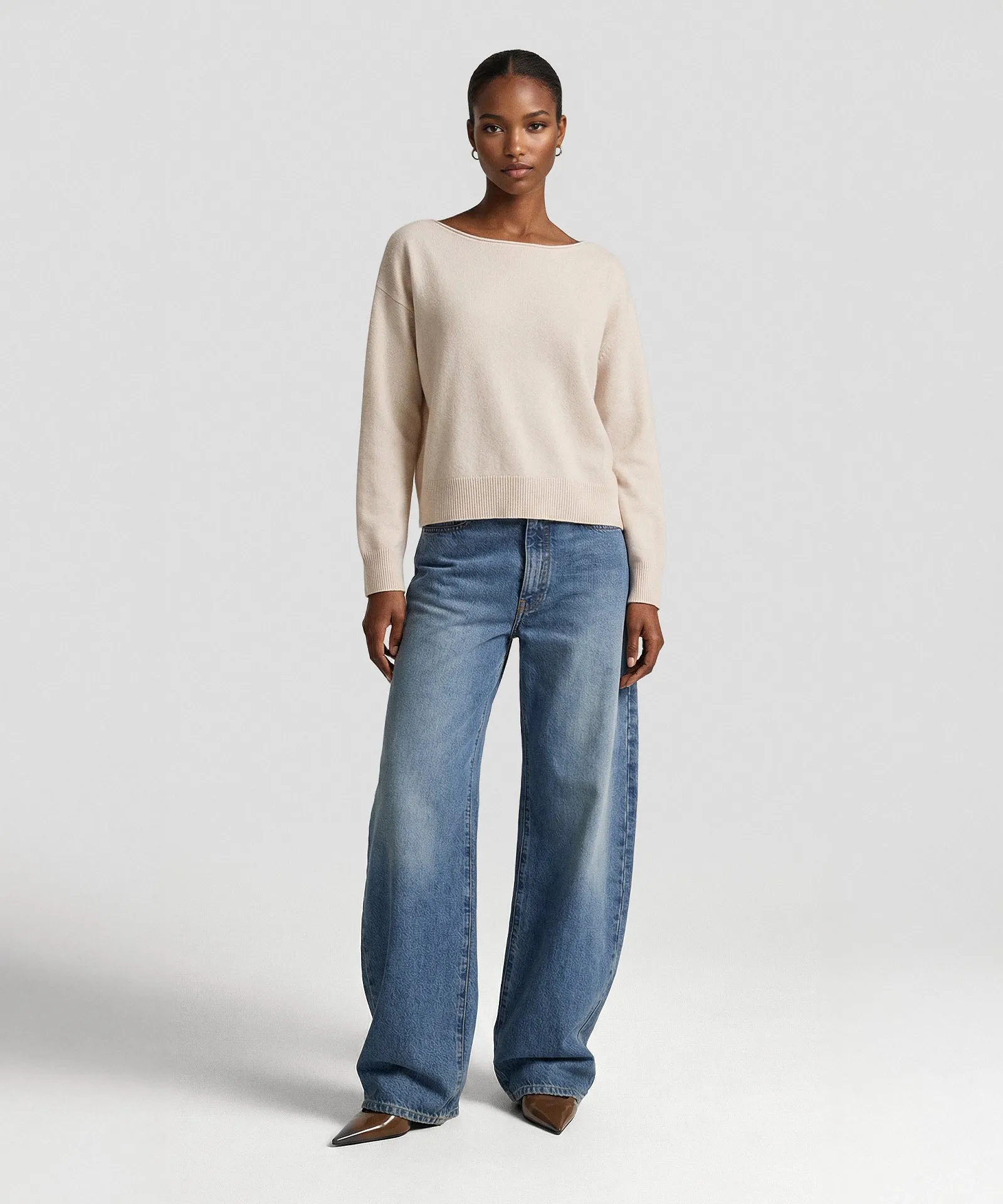 Basic Cashmere Boatneck Sweater sold by NAADAM product image thumbnail 5
