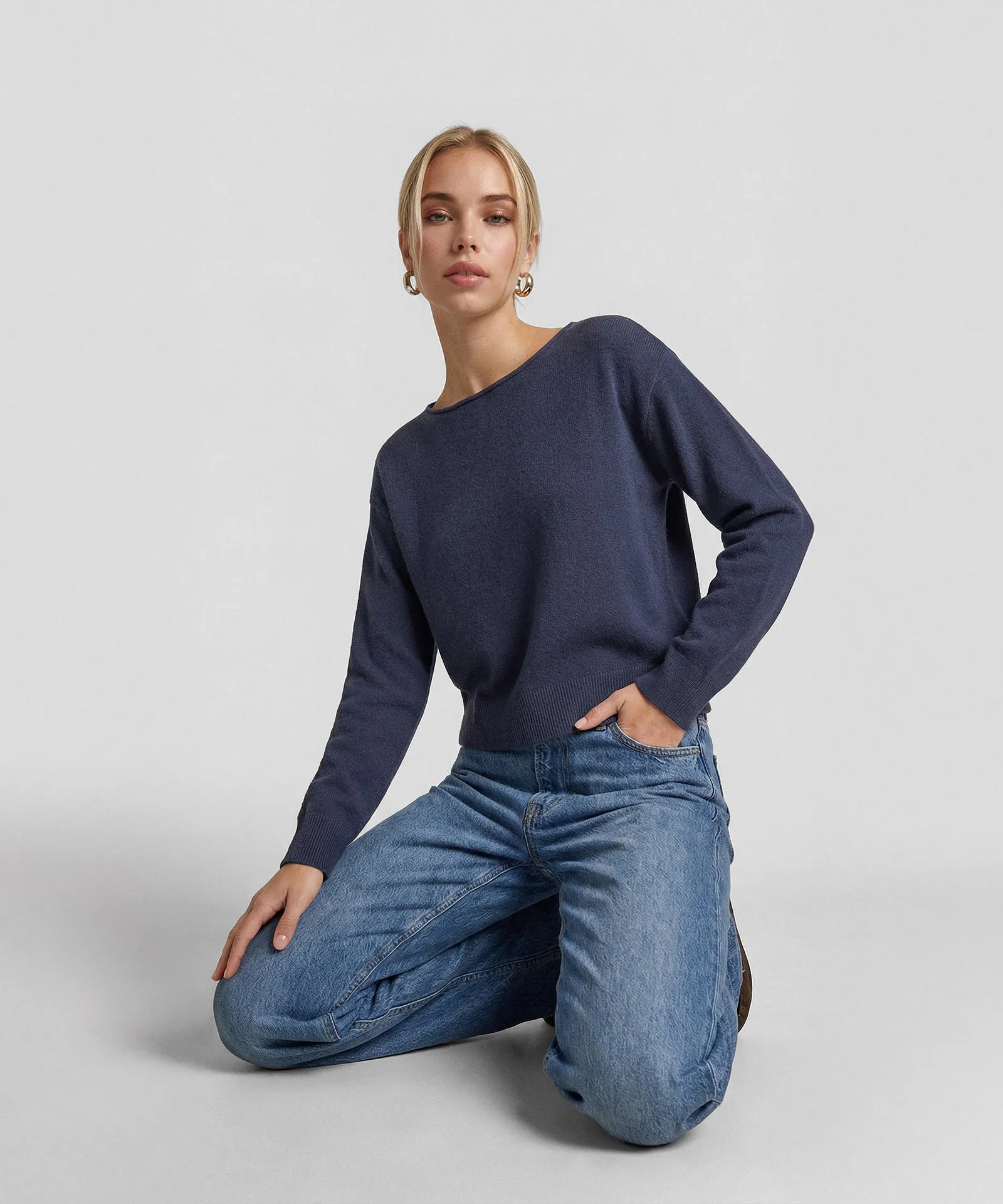 Basic Cashmere Boatneck Sweater sold by NAADAM product image thumbnail 2