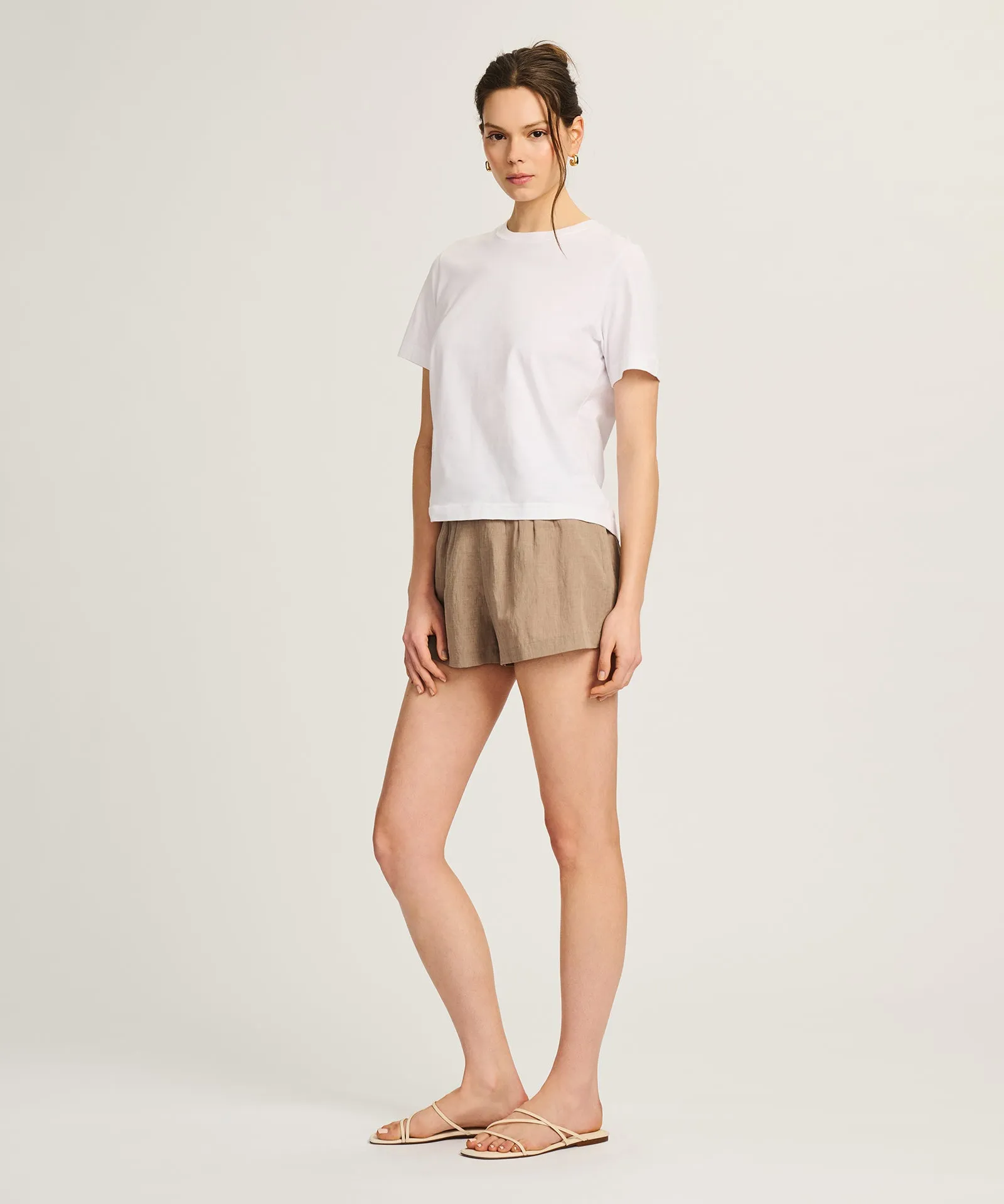 Lightweight Brushed Cotton Relaxed Tee sold by NAADAM product image thumbnail 4