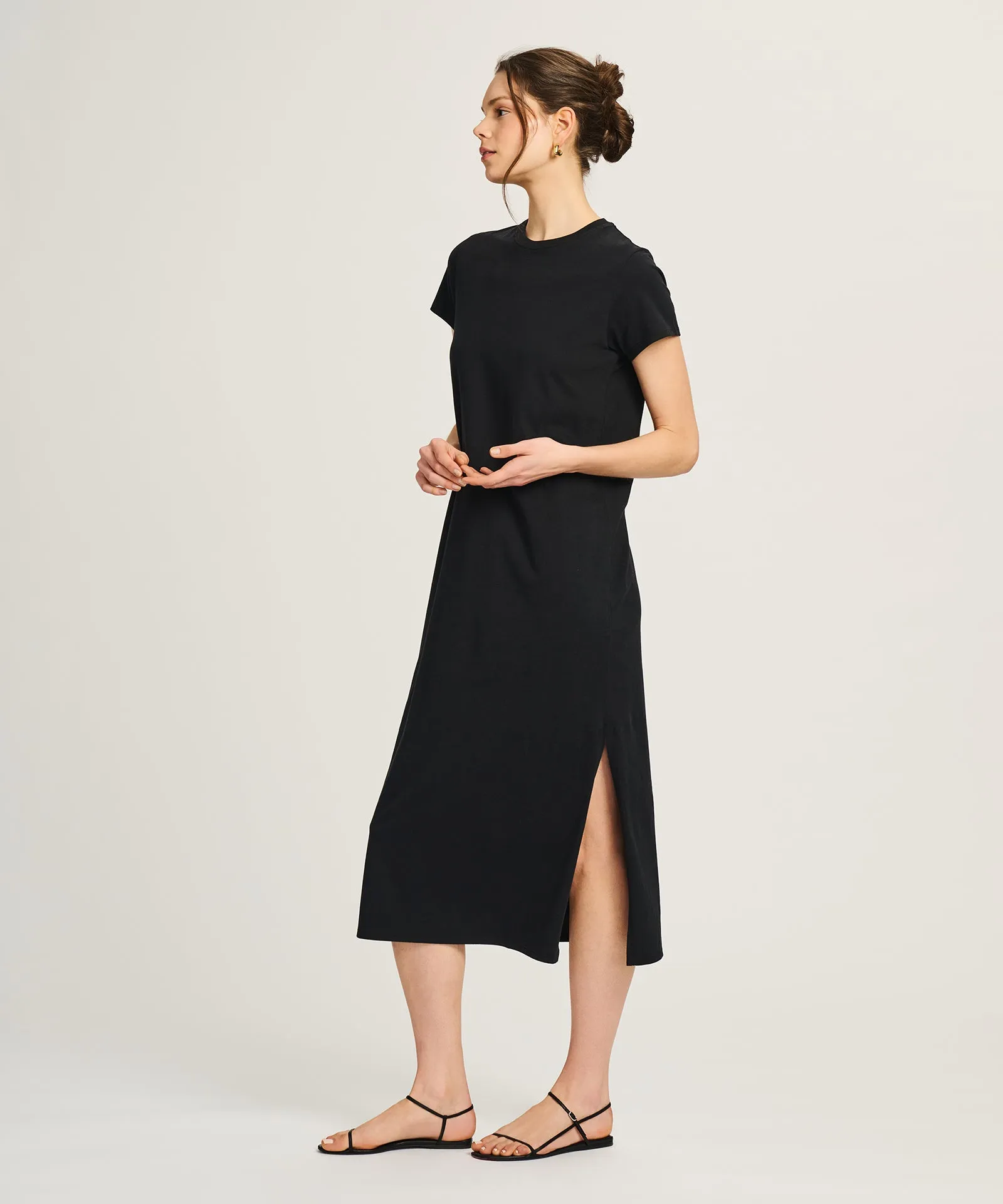 Lightweight Brushed Cotton T-Shirt Dress sold by NAADAM product image thumbnail 4