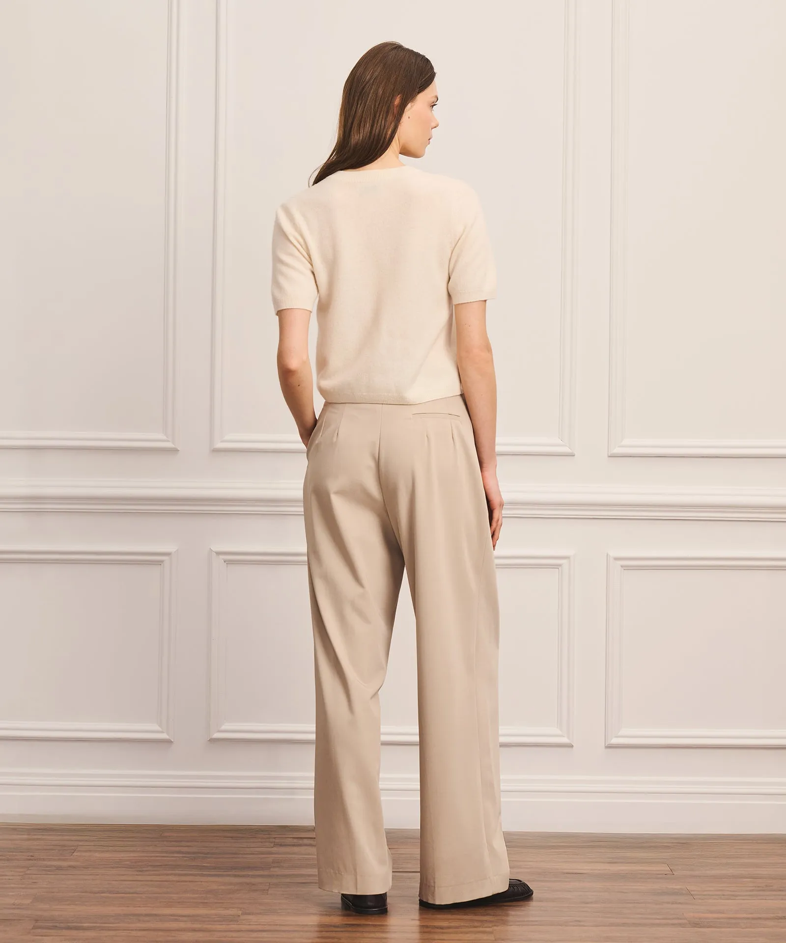 Cashmere Short Sleeve Sweater with Novelty Button sold by NAADAM product image thumbnail 5