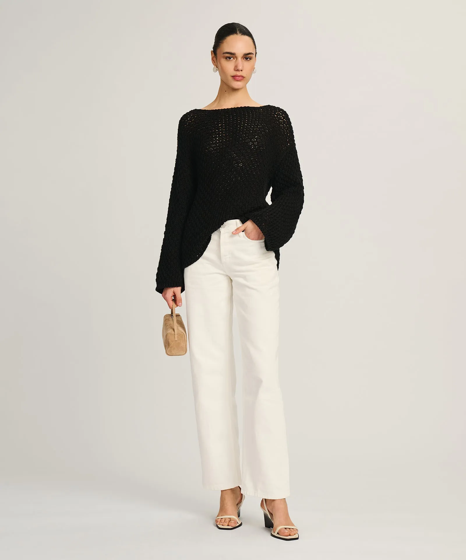 Cotton Open Stitch Boatneck Tunic sold by NAADAM product image thumbnail 3