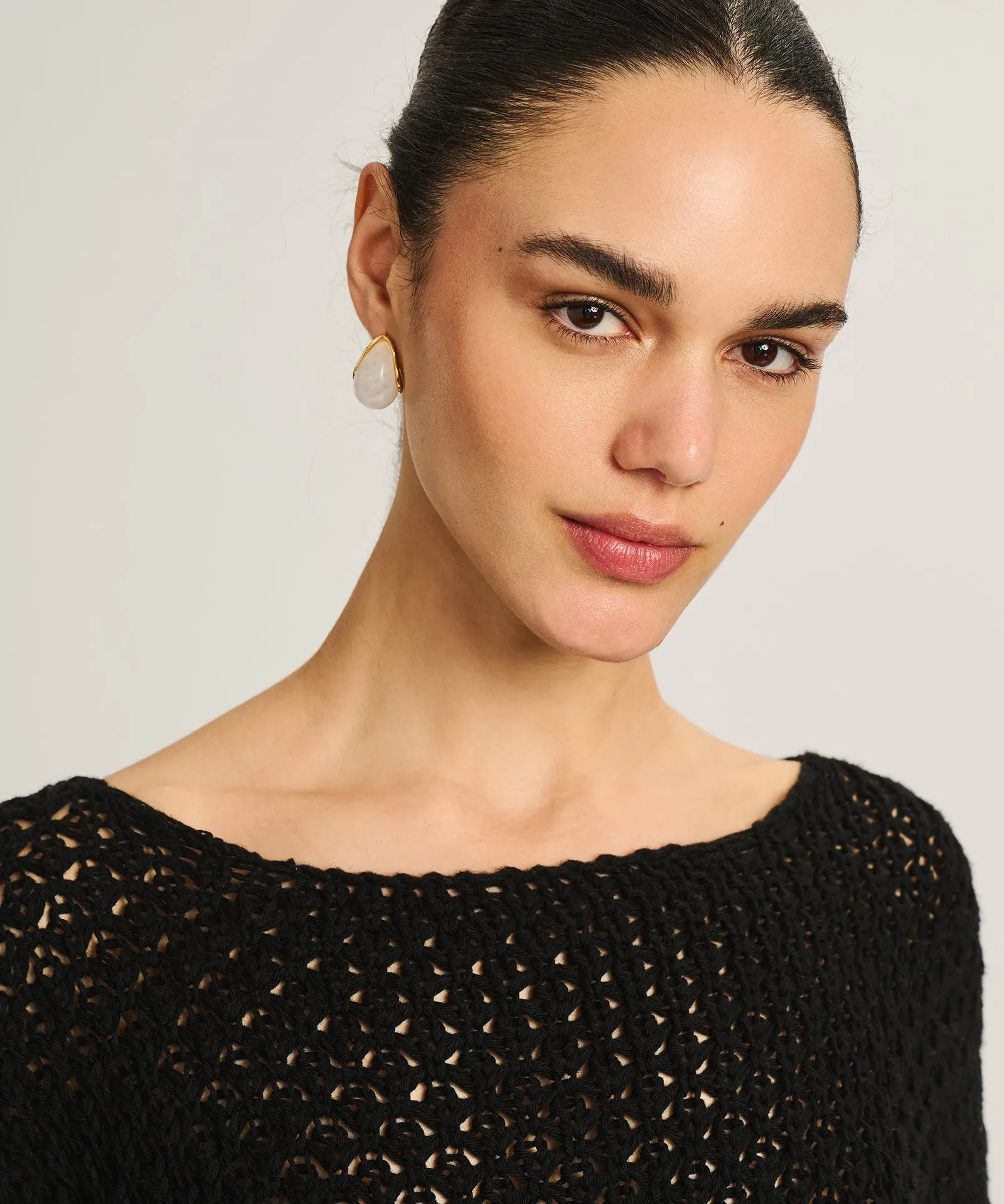 Cotton Open Stitch Boatneck Tunic sold by NAADAM product image thumbnail 4
